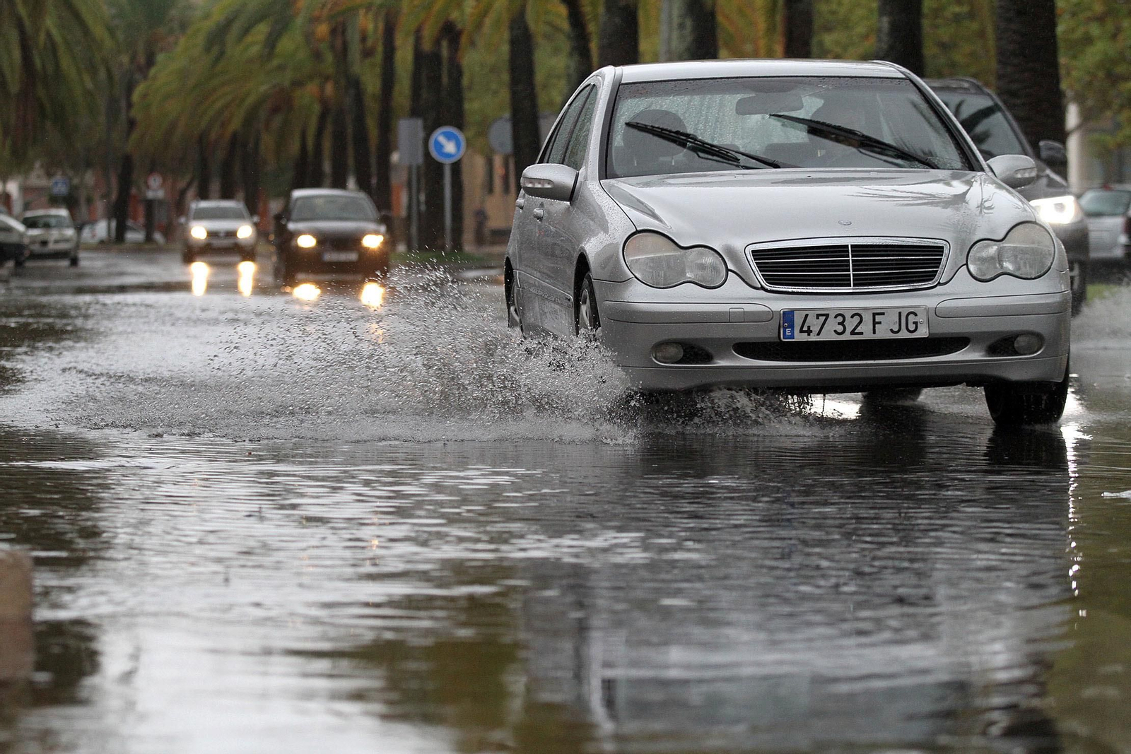 Imágenes del temporal de lluvia en Huelva.