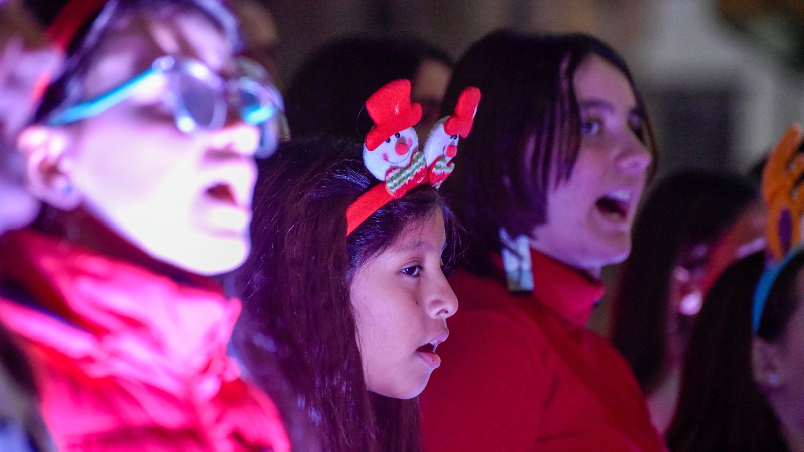 Concierto de Navidad de los alumnos de la Escuela sanchez Verdú en la Plaza Alta
