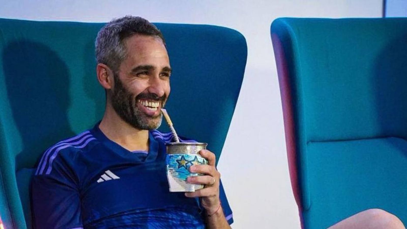 El Pollo Álvarez, 'gemelo' de Roberto Leal, con la camiseta argentina