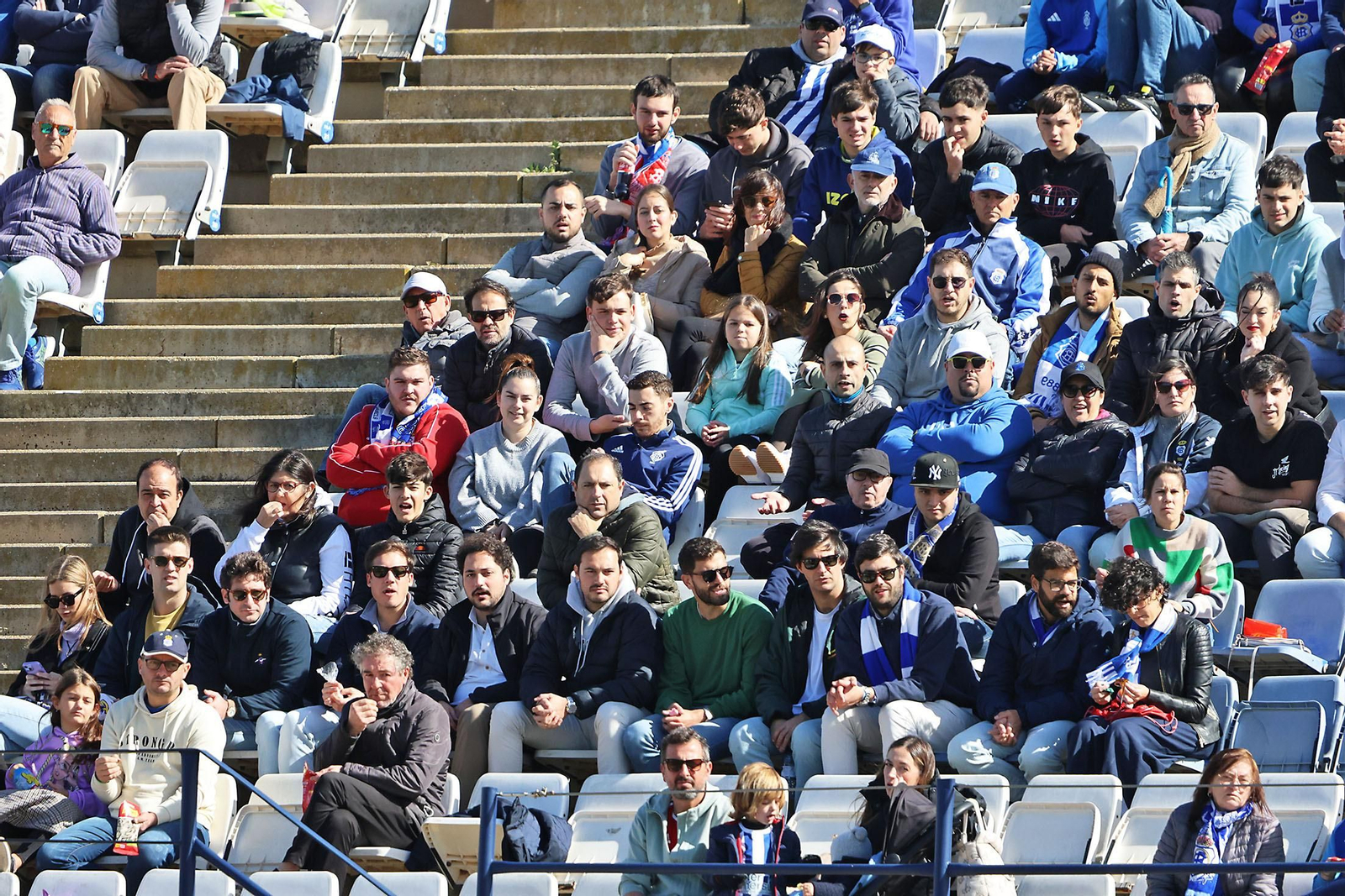 Ambiente en las gradas del Recreativo de Huelva vs AD Ceuta FC