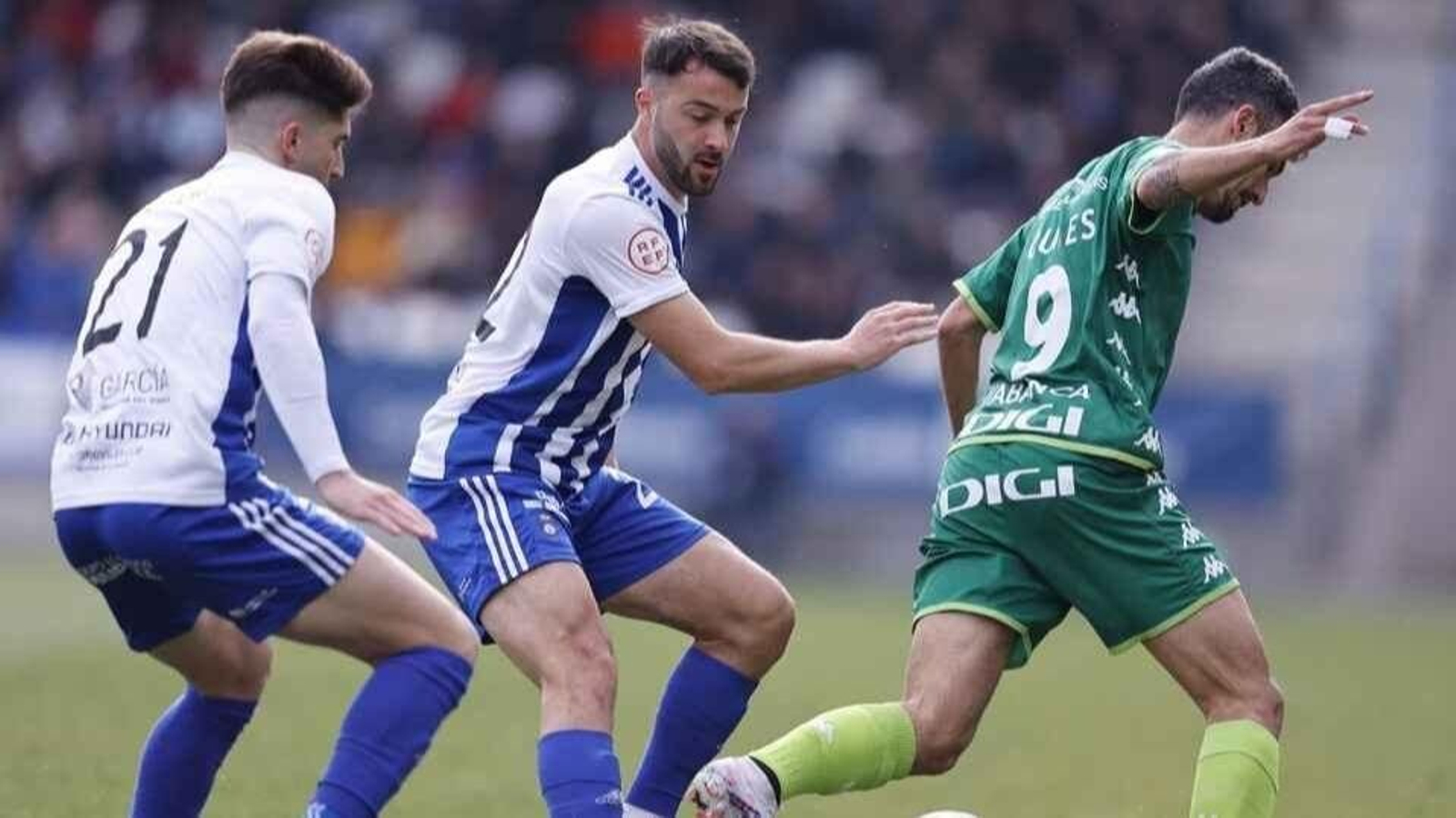 David Morante, en un partido con la Deportiva Minera la pasada temporada.