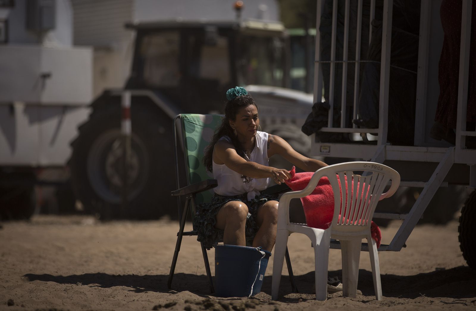 El paso de hermandades del Rocío por la Raya Real