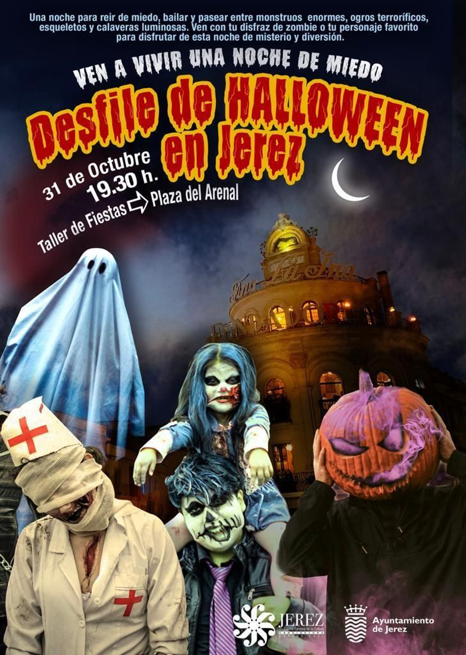 Cartel Desfile de Halloween en Jerez