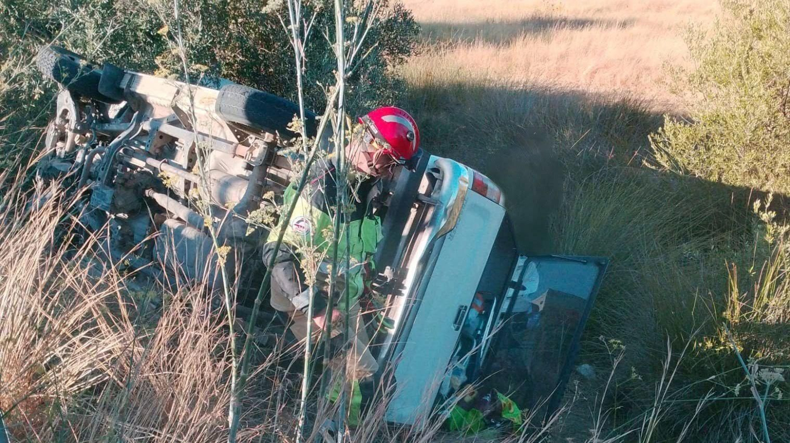 Lugar en el que se encontró uno de los vehículos accidentados.