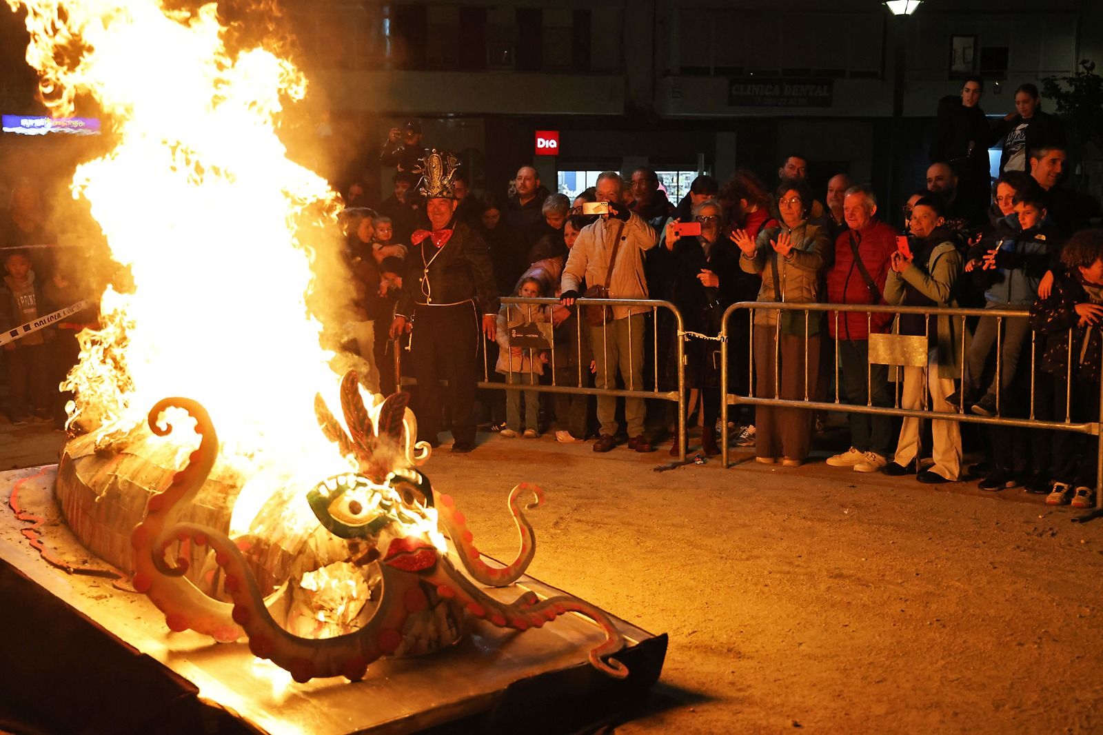 El entierro del choco, este miércoles en la Plaza Houston.