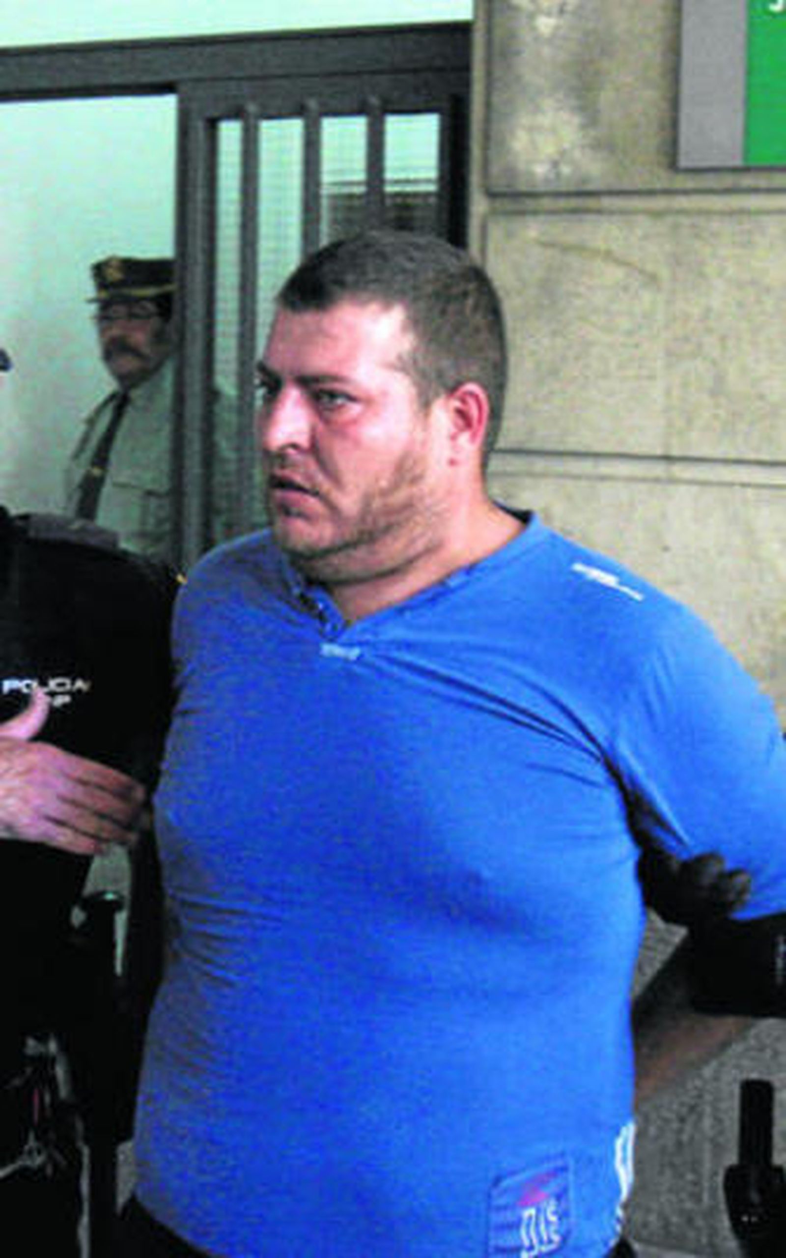 Óscar Riquelme, tras su detención.