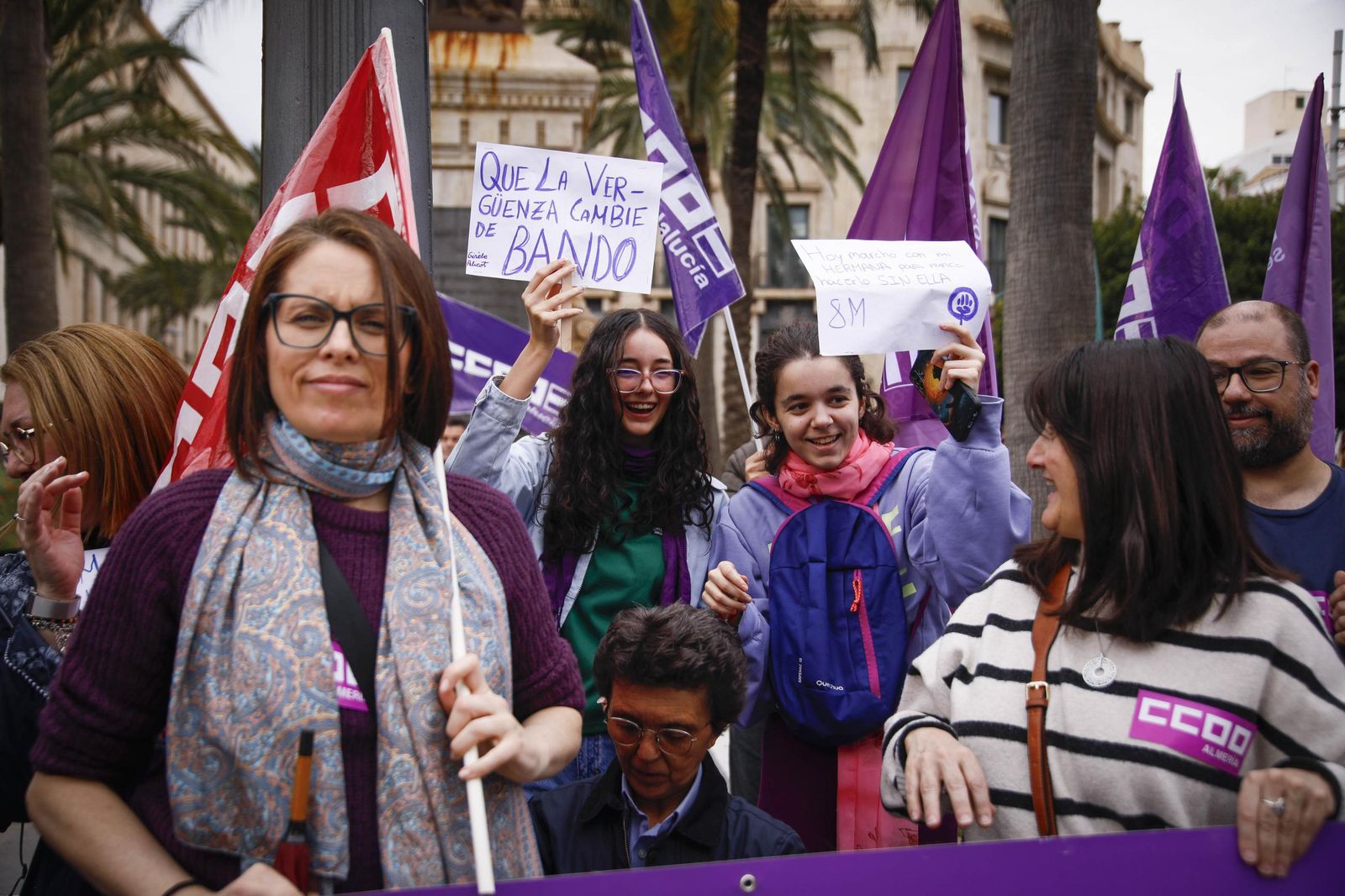 Las imágenes de la manifestación realizada por la Plataforma de Acción Feminista en Almería