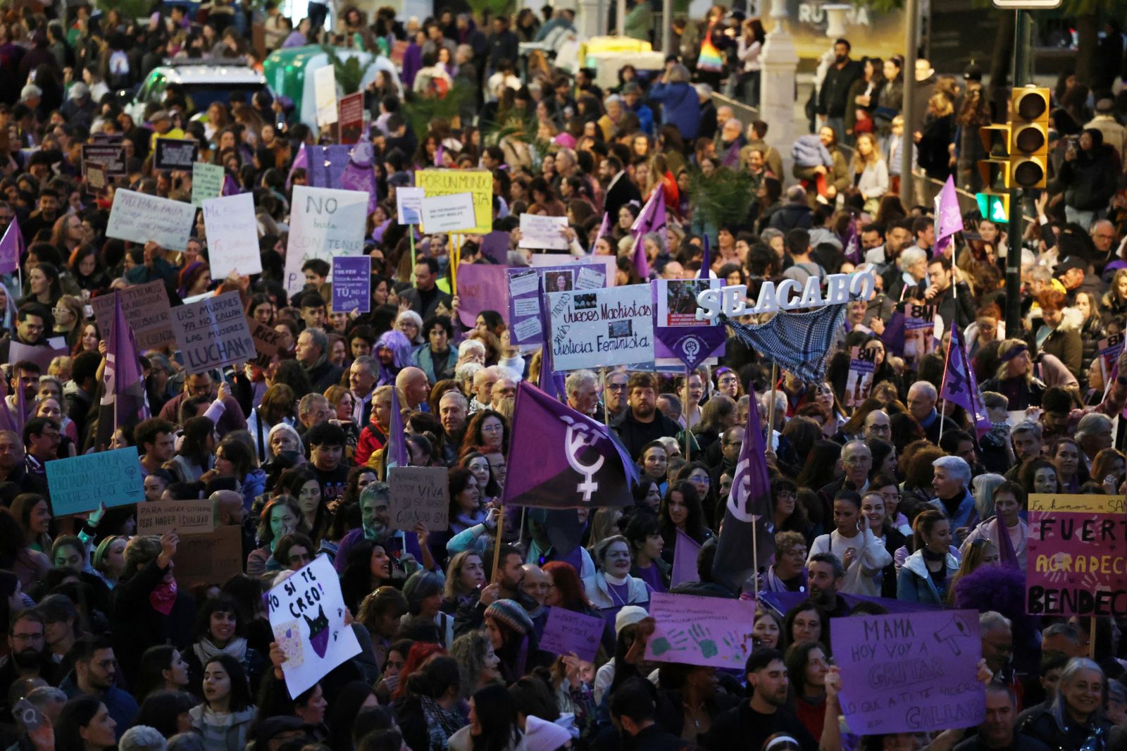La manifestación del 8-M en Málaga, en fotos