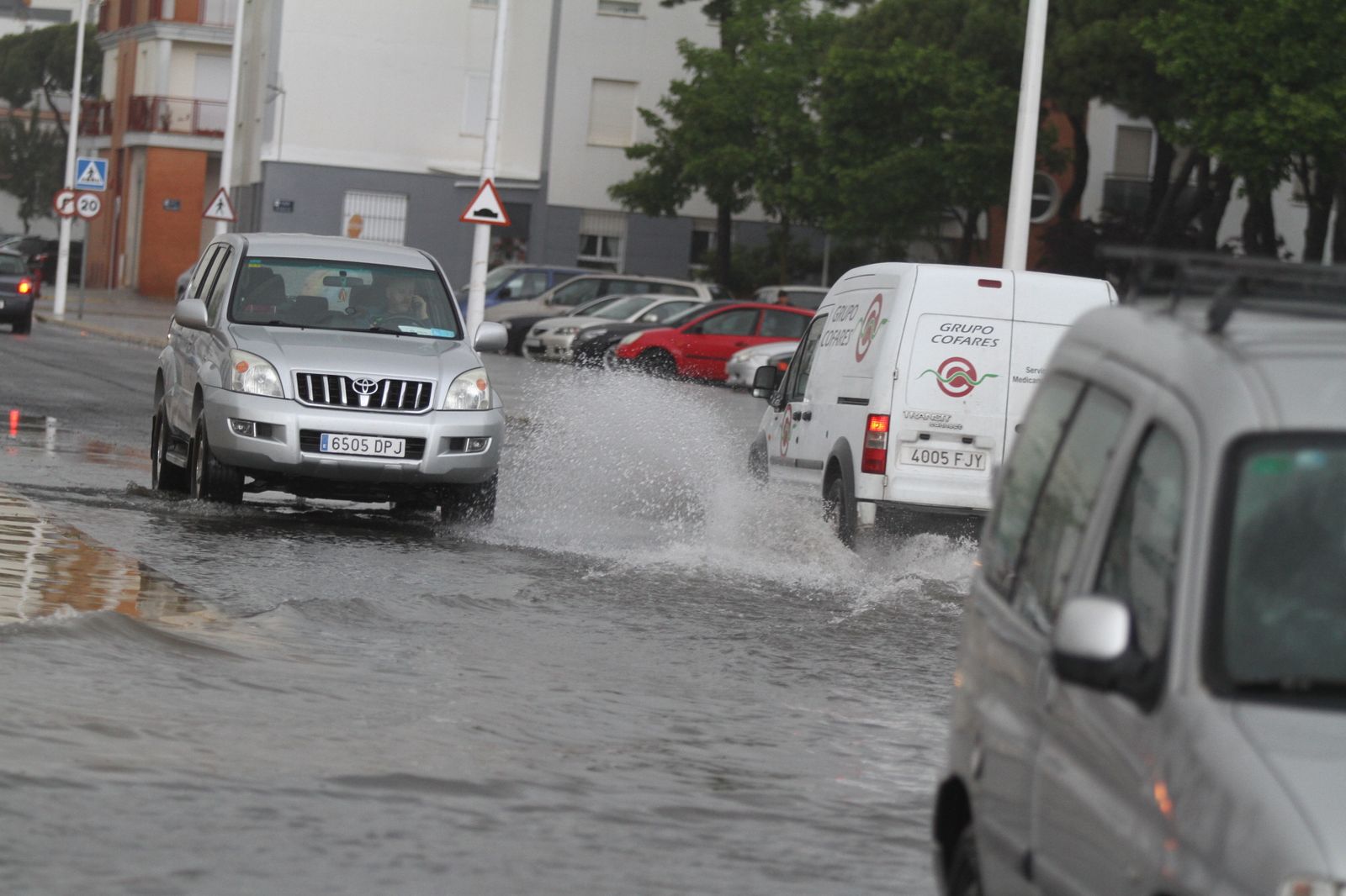 Imágenes de las consecuencias de las lluvias en Punta Umbría
