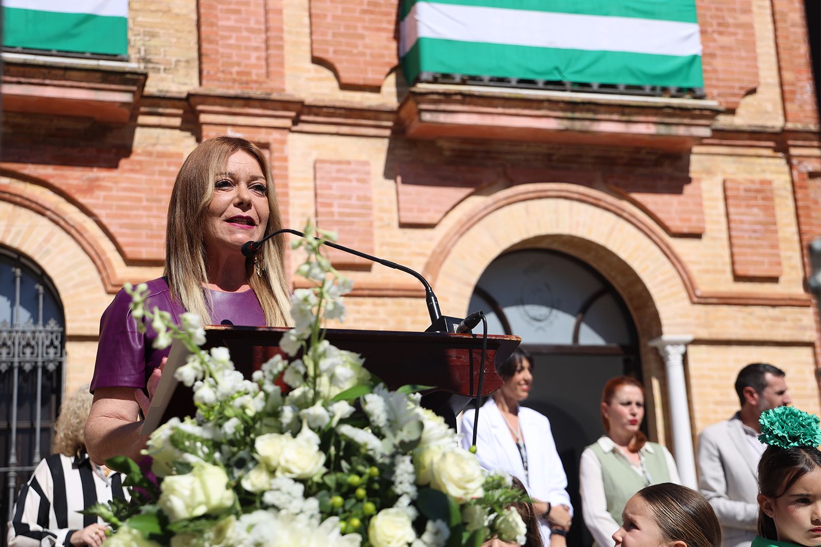La alcaldesa Rocío Cárdenas, en el acto institucional.