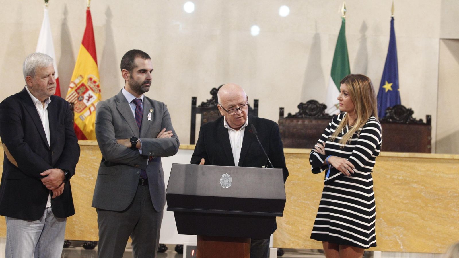 Pedro Palacios durante su intervención al presentar la Capital Española de la Gastronomía