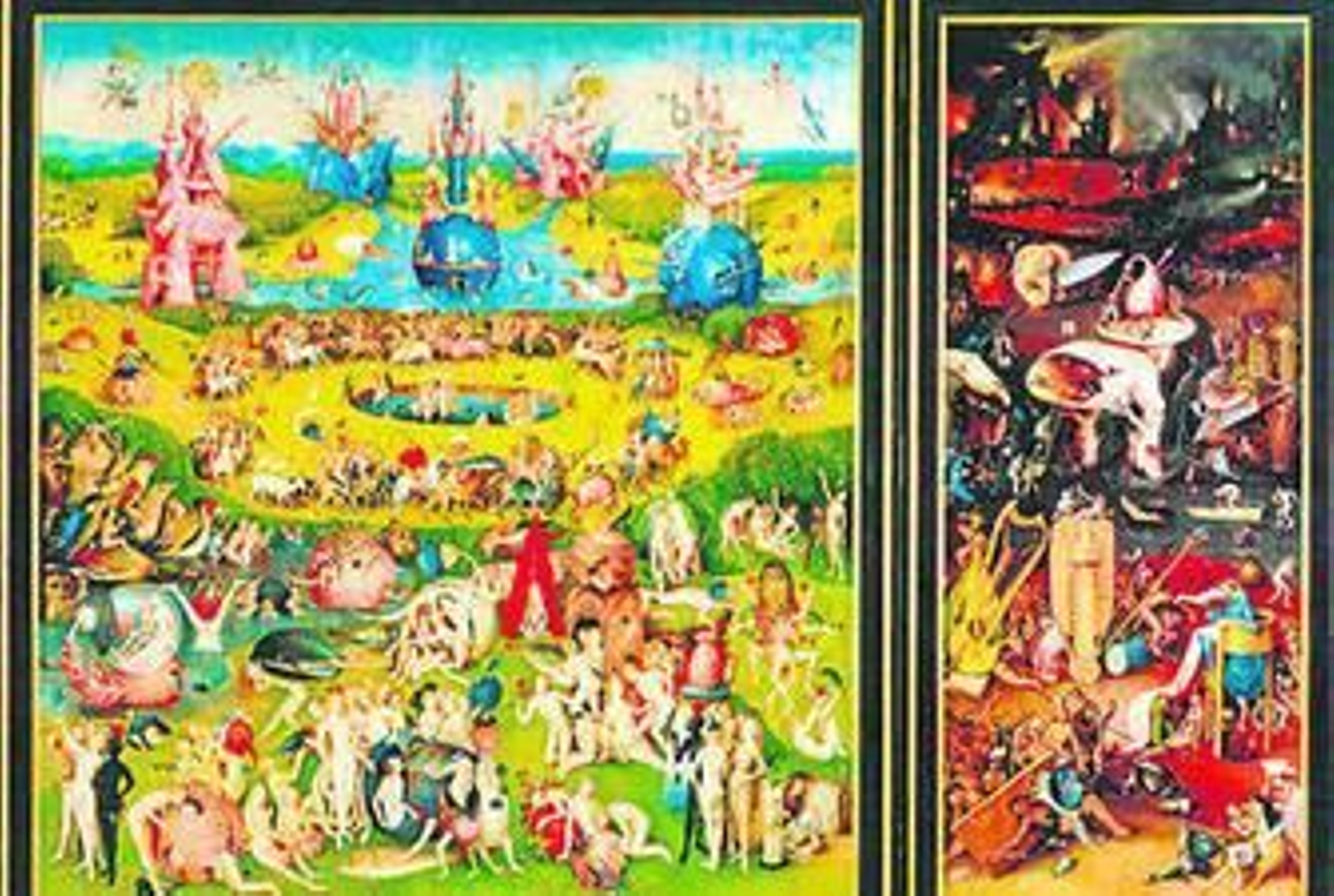 La obra tiene un desplegable de 'El jardín de las delicias'.