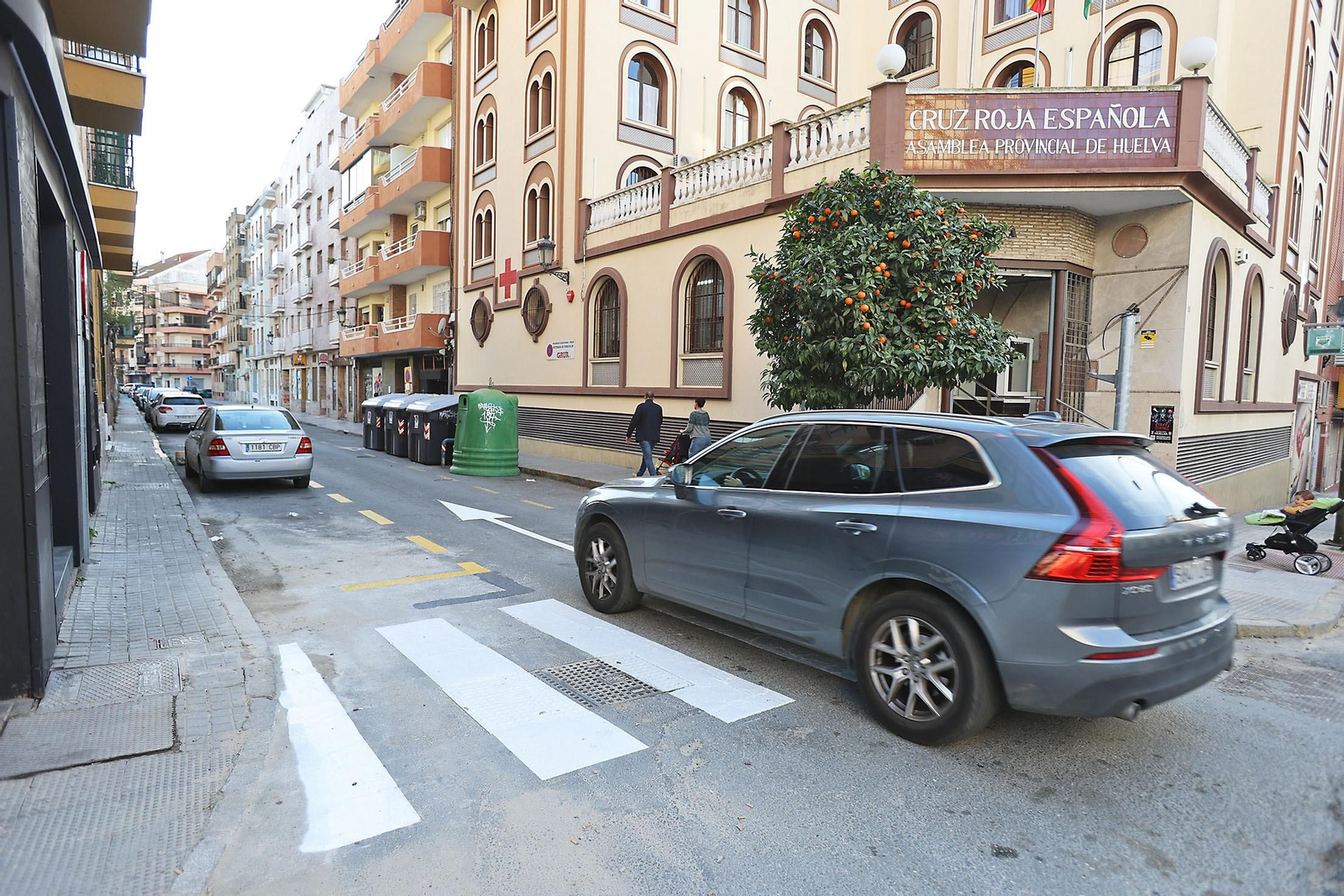 Imágenes de la primera fase para cambiar de sentido nueve calles de Huelva