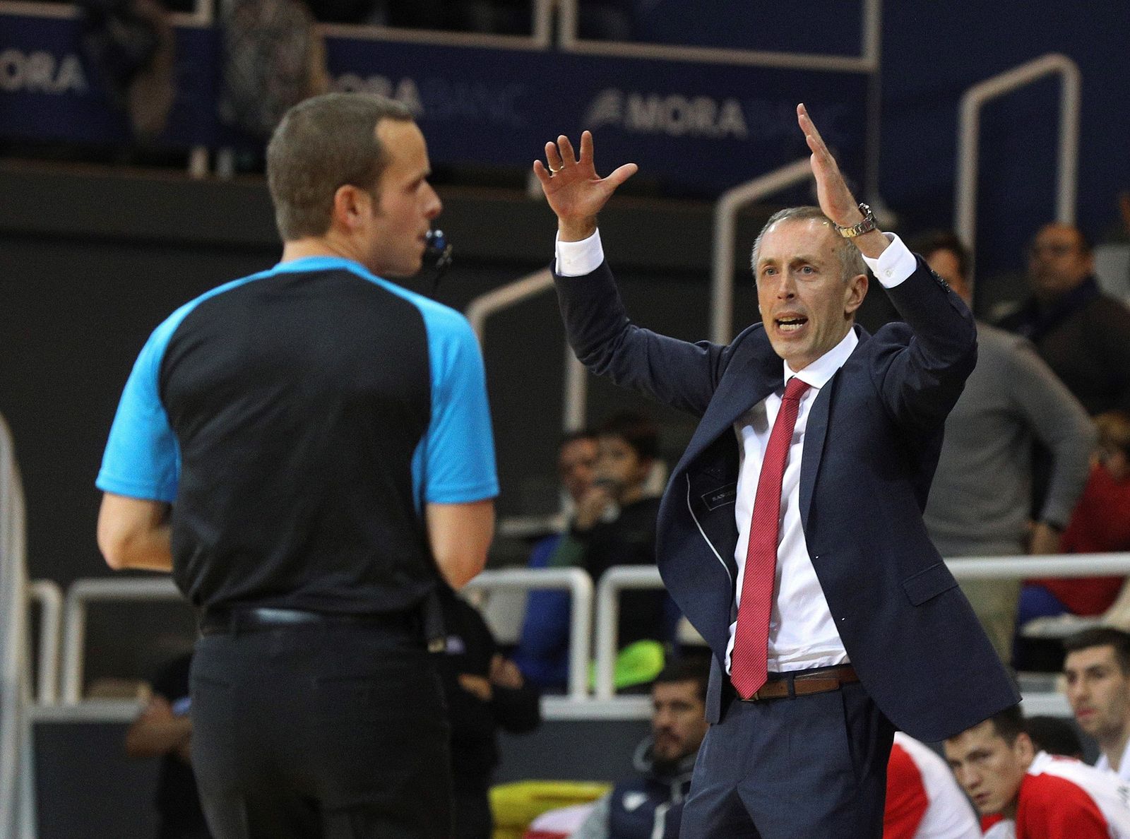 Milan Tomic, durante un Morabanc Andorra-Estrella Roja.