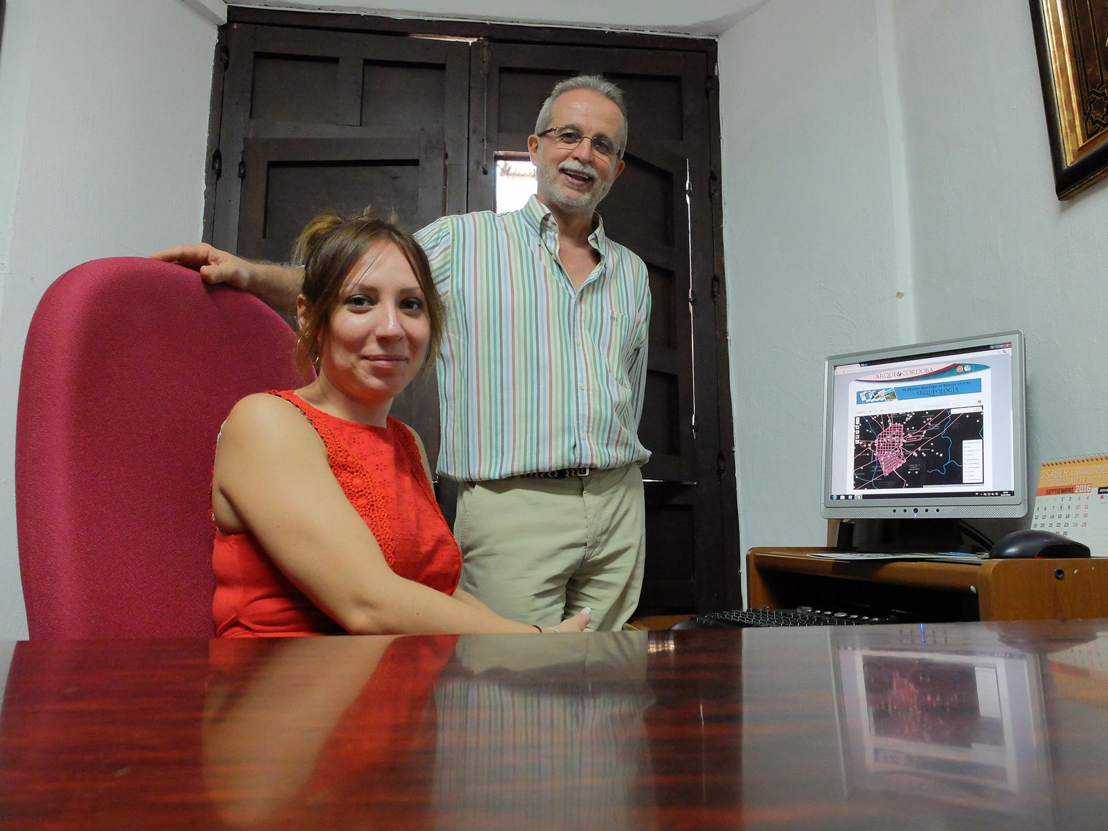 Ana Ruiz y Desiderio Vaquerizo, responsable del grupo Sísifo de la UCO.