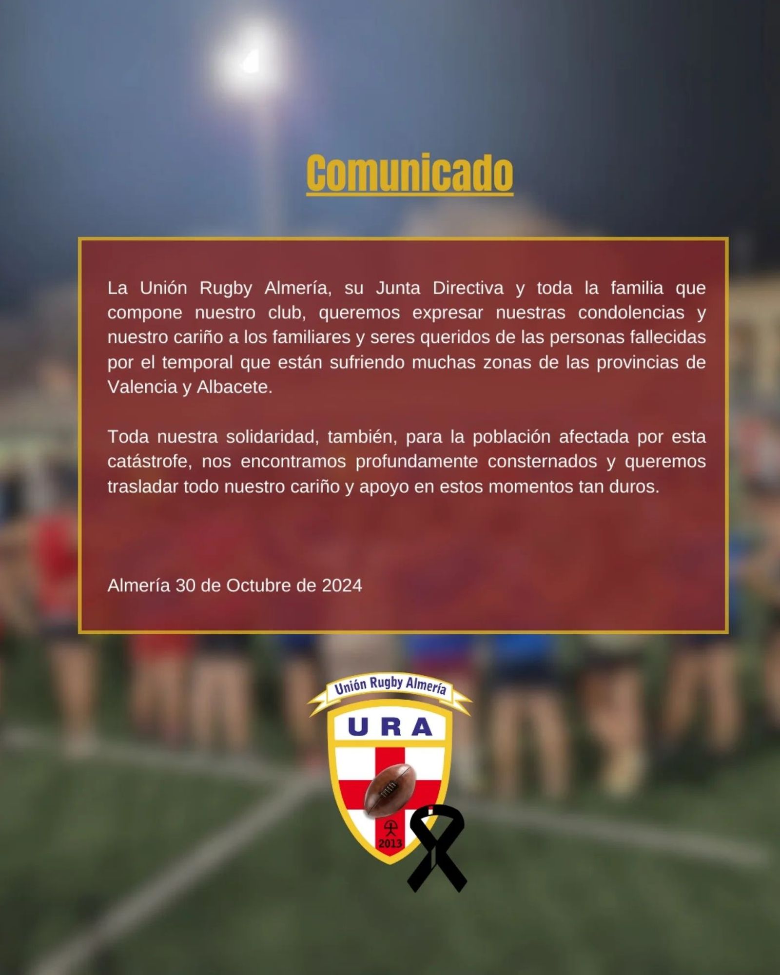 El comunicado de URA sobre esta tragedia.