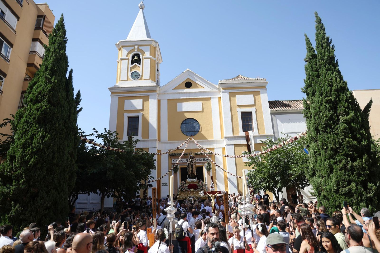 La procesión de la Virgen del Carmen en El Palo, en Málaga, en imágenes