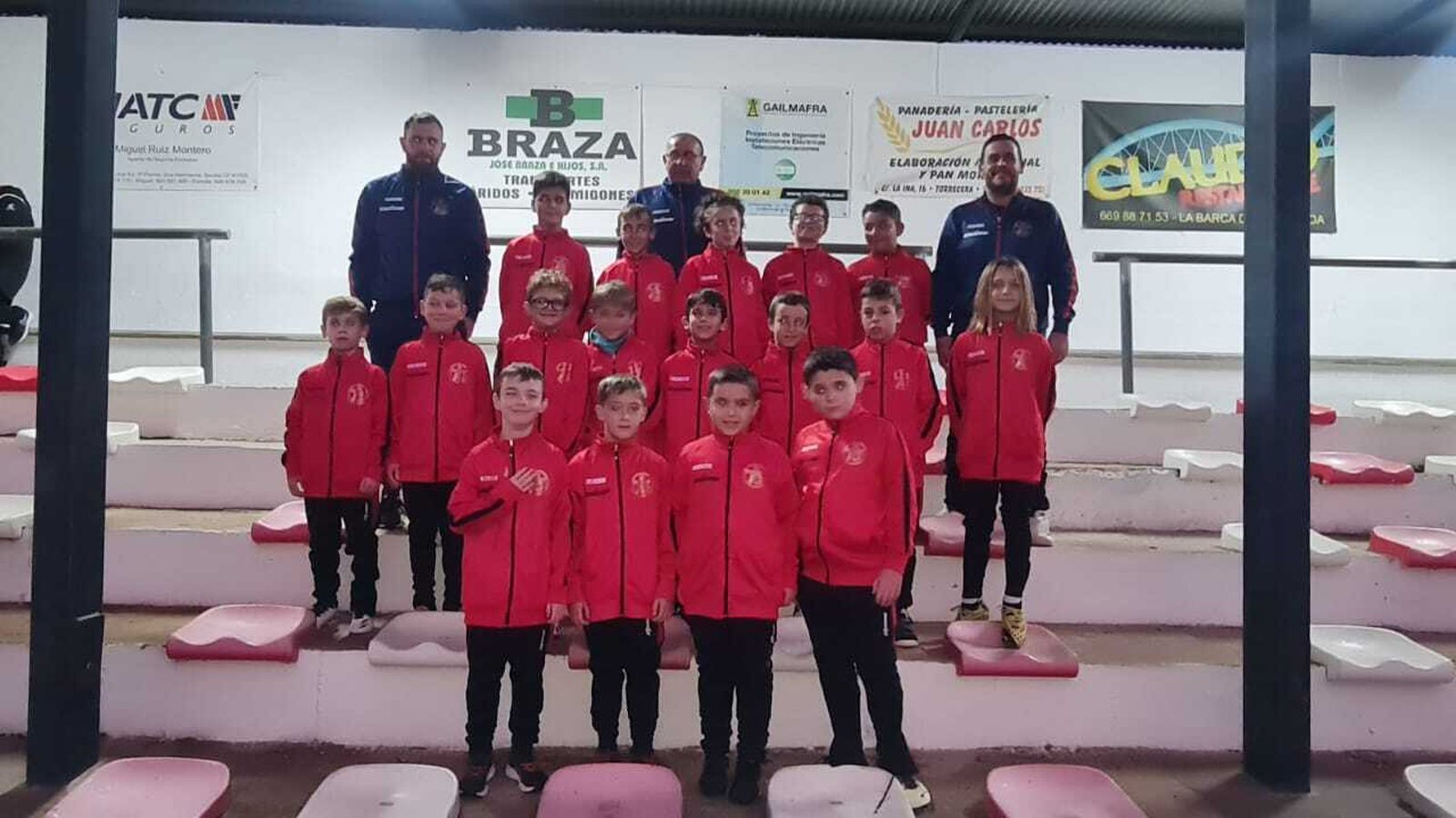 El equipo benjamín, uno de los siete federados con los que cuenta la entidad.