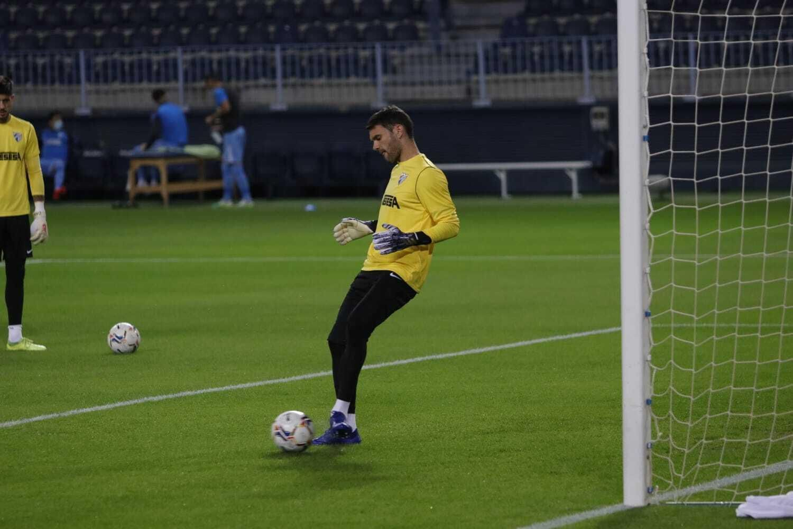 Las fotos del calentamiento previo del Málaga CF-Mirandés