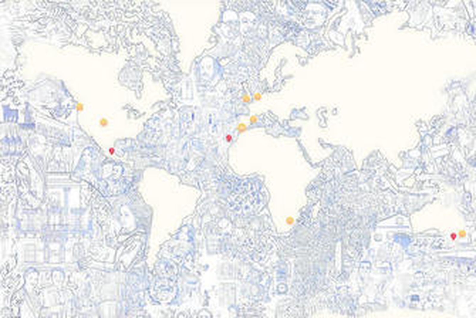 Imagen del 'Sherry Map' en el que se reflejan los eventos inscritos.