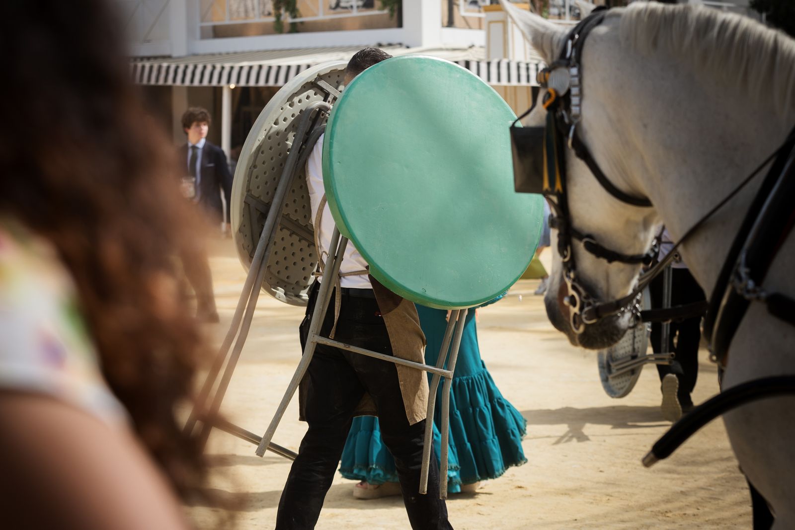 Calor y ambiente en el último día de la Feria de Jerez