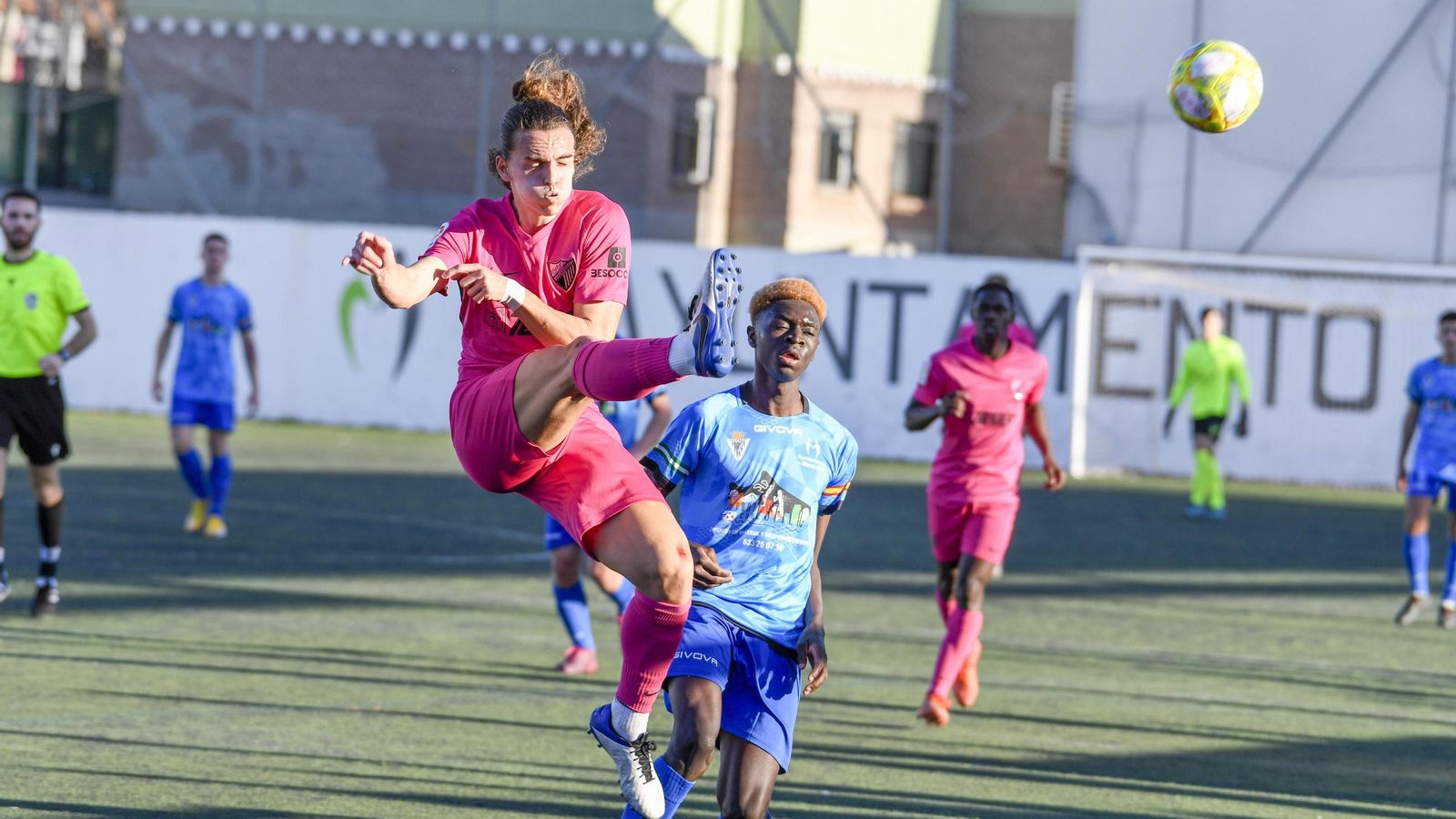 Ángel Recio, en Maracena con el Málaga juvenil.