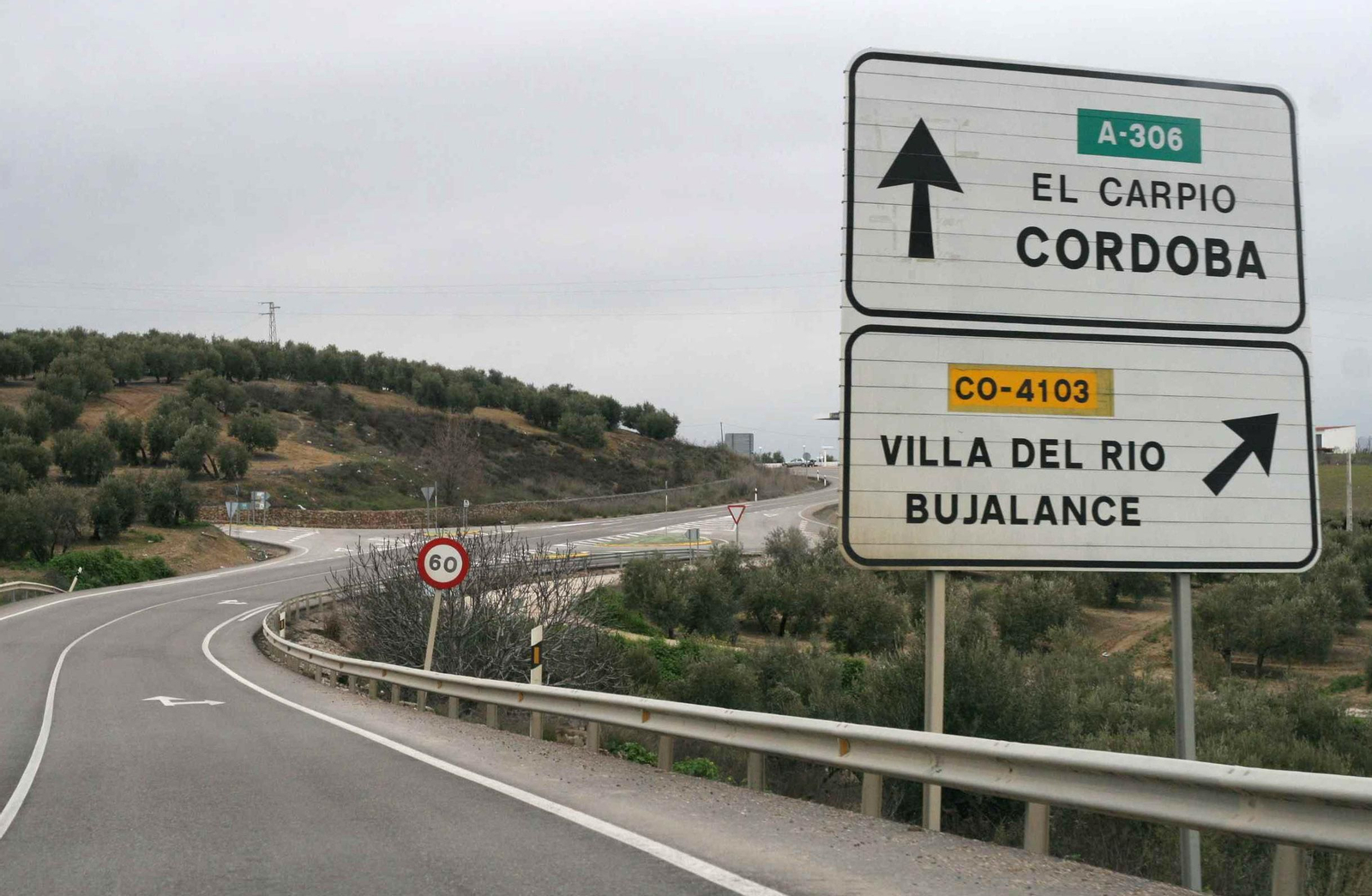 Carretera A-306 entre Córdoba y Jaén.