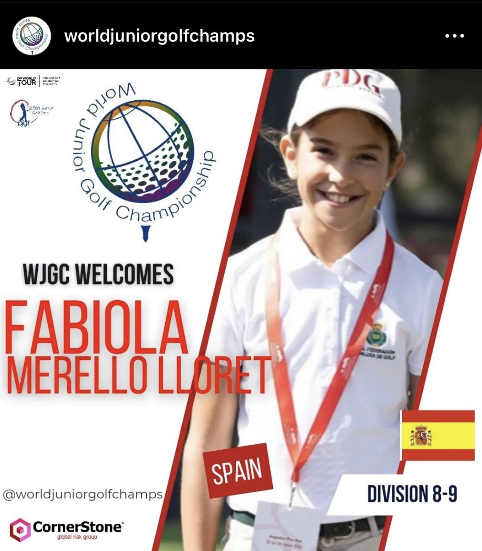 La portuense Fabiola Merello Lloret jugará el 'World Junior Golf Championship' en Portugal.