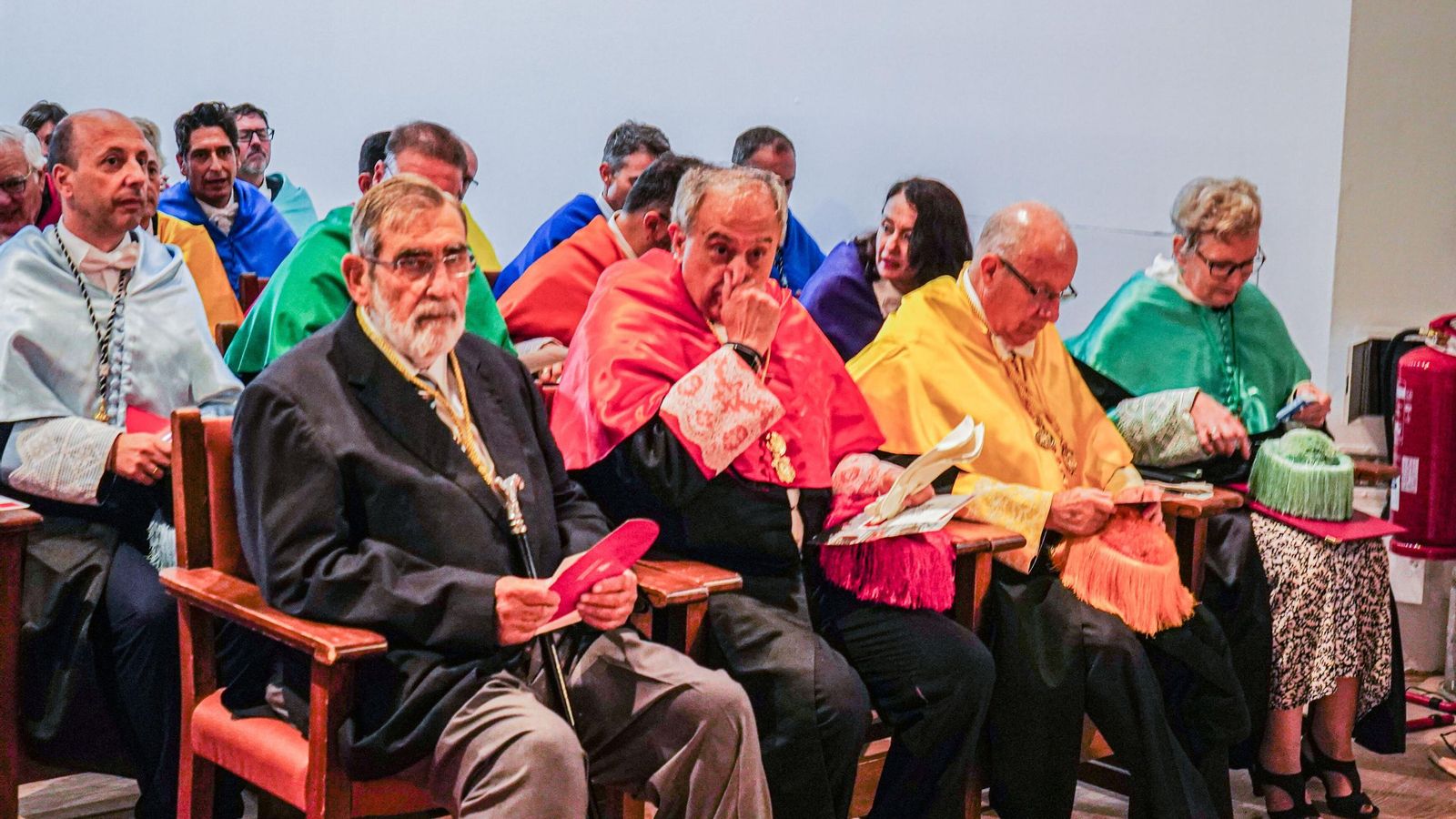 En primera fila, Pascual Rivas, Lorenzo Morillas, David Aguilar y Dorothy Kelly.