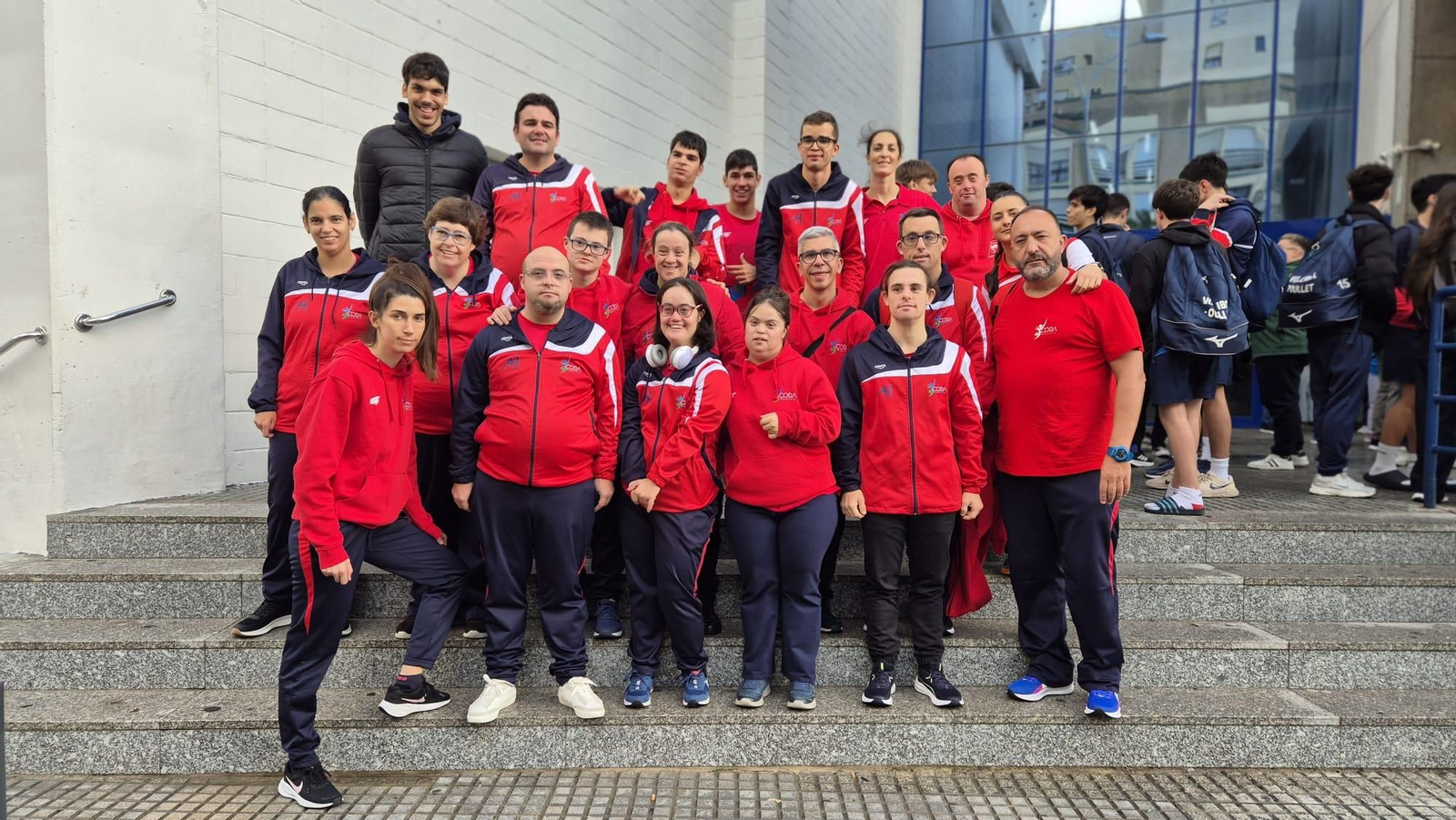 Representantes del CODA en el Campeonato de Andalucía de Natación para Personas con Discapacidad celebrado en Cádiz.