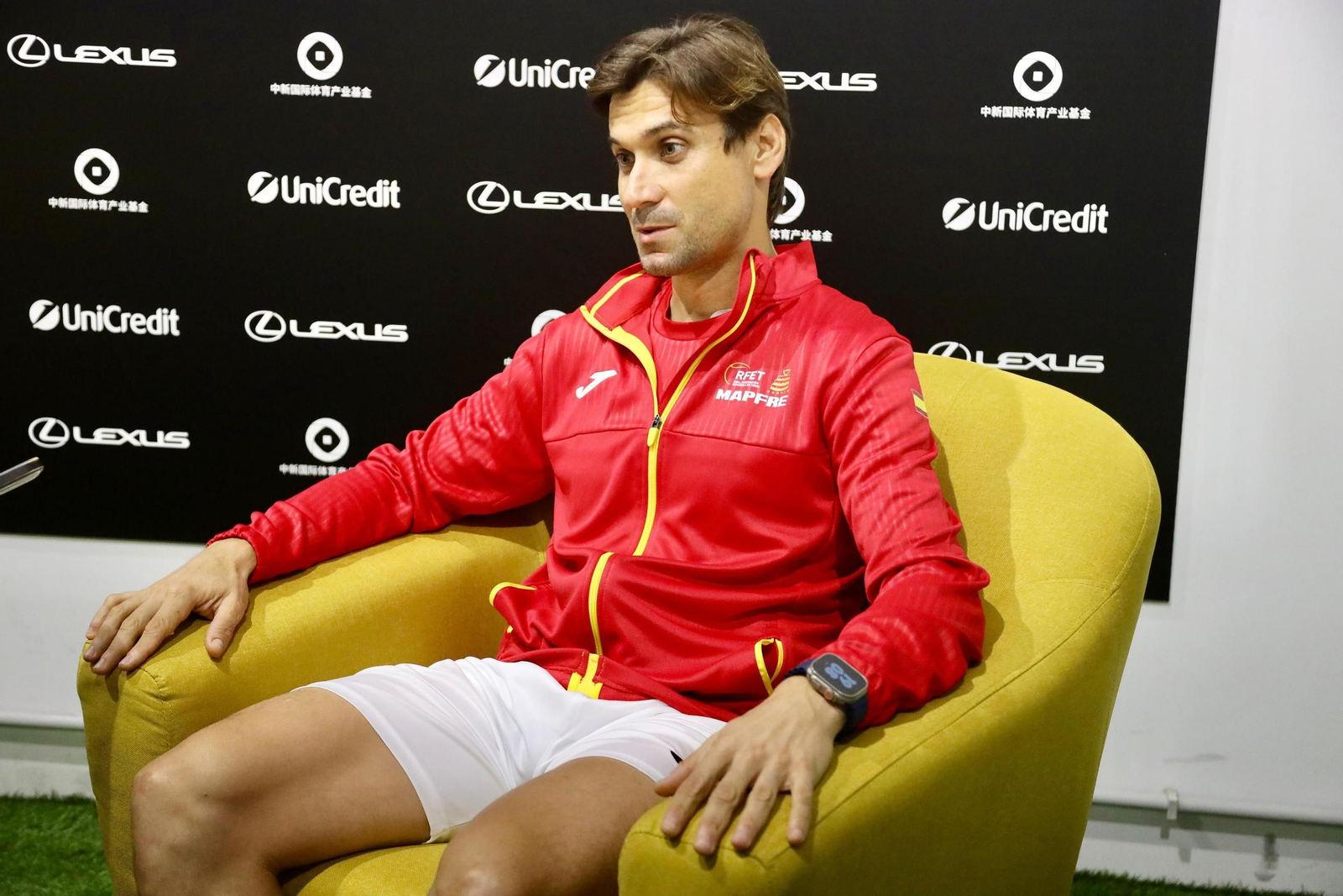 La entrevista a David Ferrer, en fotos
