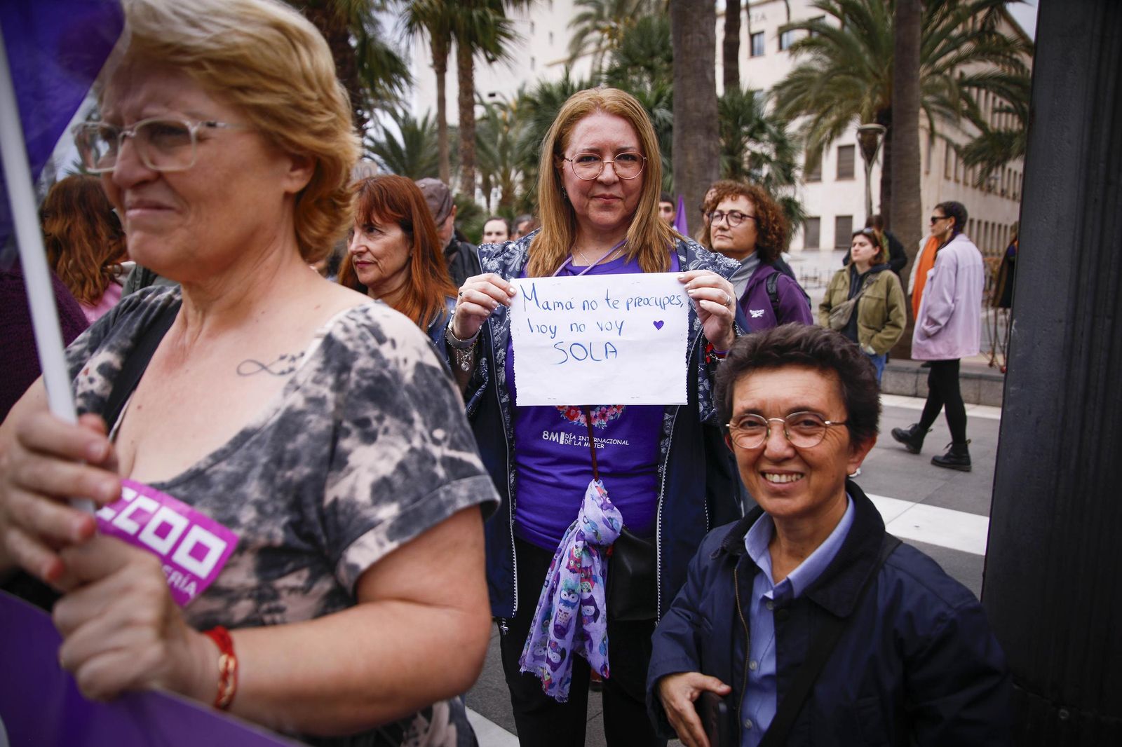 Las imágenes de la manifestación realizada por la Plataforma de Acción Feminista en Almería