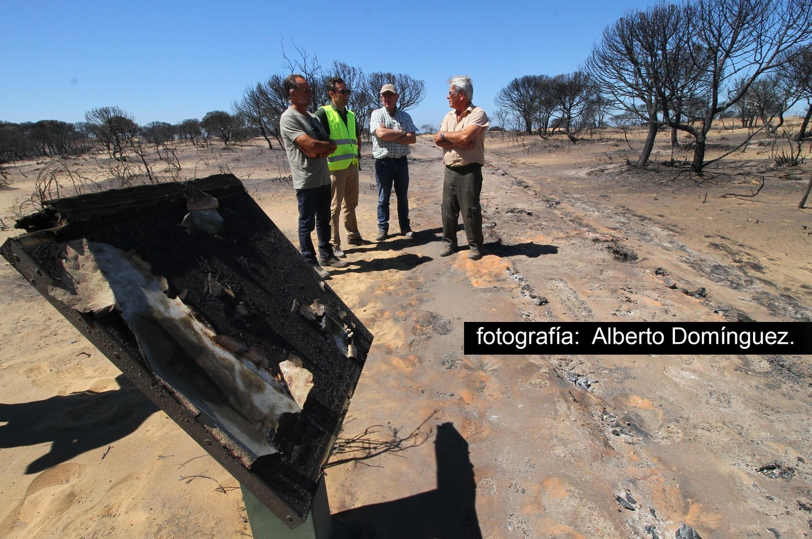 Imágenes de Cuesta Maneli tras el incendio.