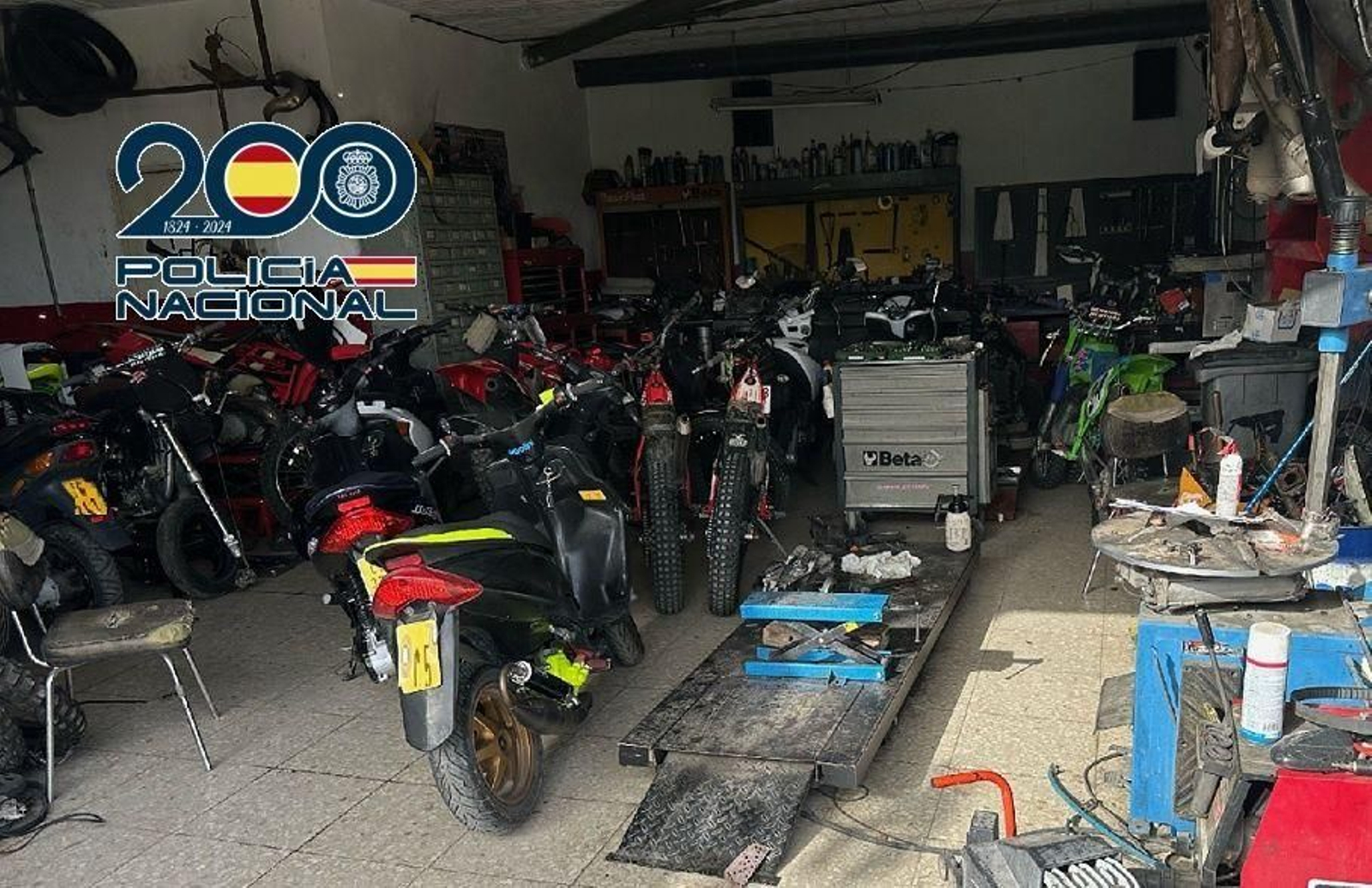 Varias de las motocicletas recuperadas por la Policía