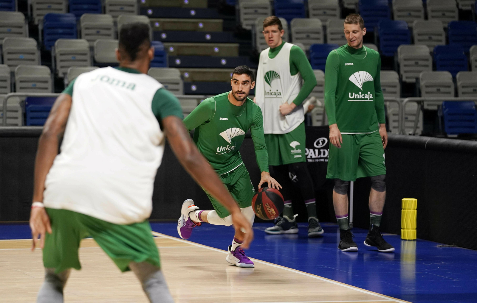 Jaime Fernández, durante el entrenamiento de este viernes.