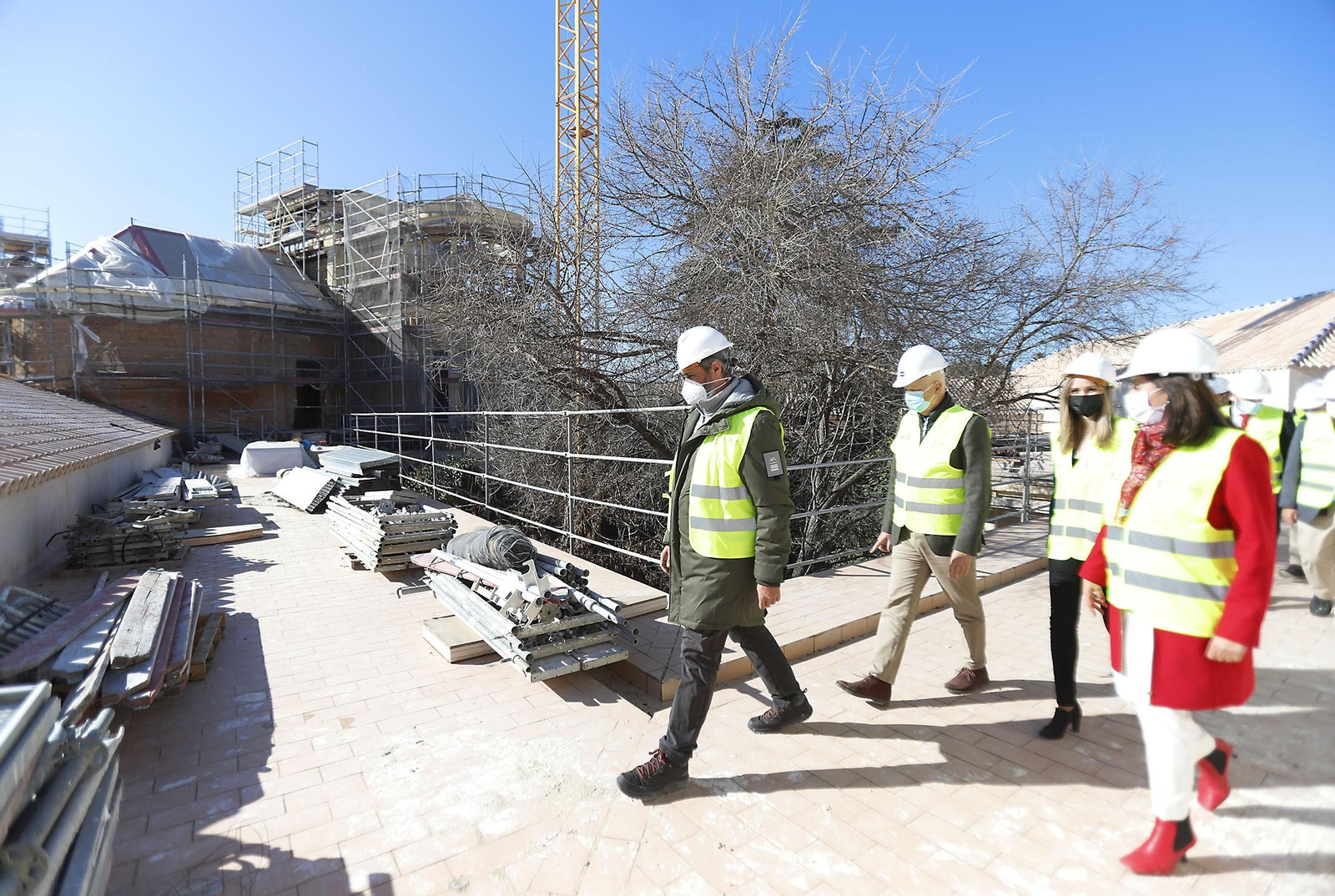Imágenes de la visita a las obras del Instituto Rábida