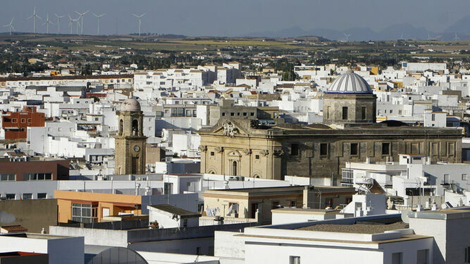 Panorámica del casco histórico de Chiclana.