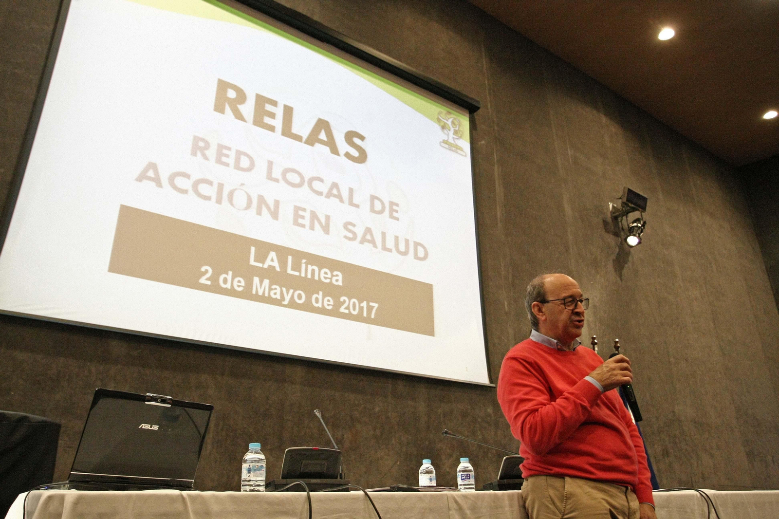 Andrés Rabadán durante la presentación de la Red Local de Acción en Salud, ayer en La Línea.