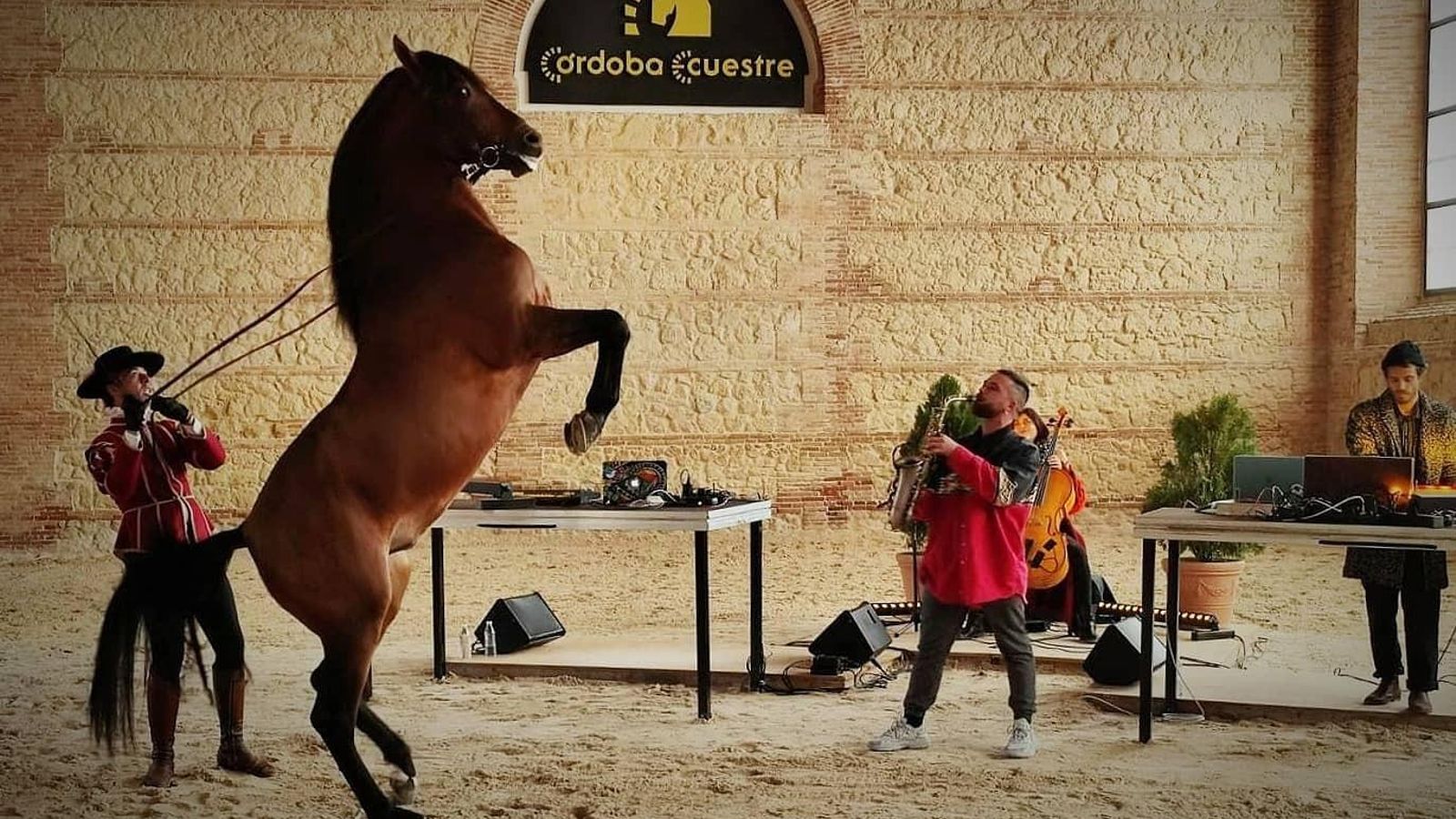 El grupo Holed Coin Band en las Caballerizas Reales. El grupo Holed Coin Band en las Caballerizas Reales.