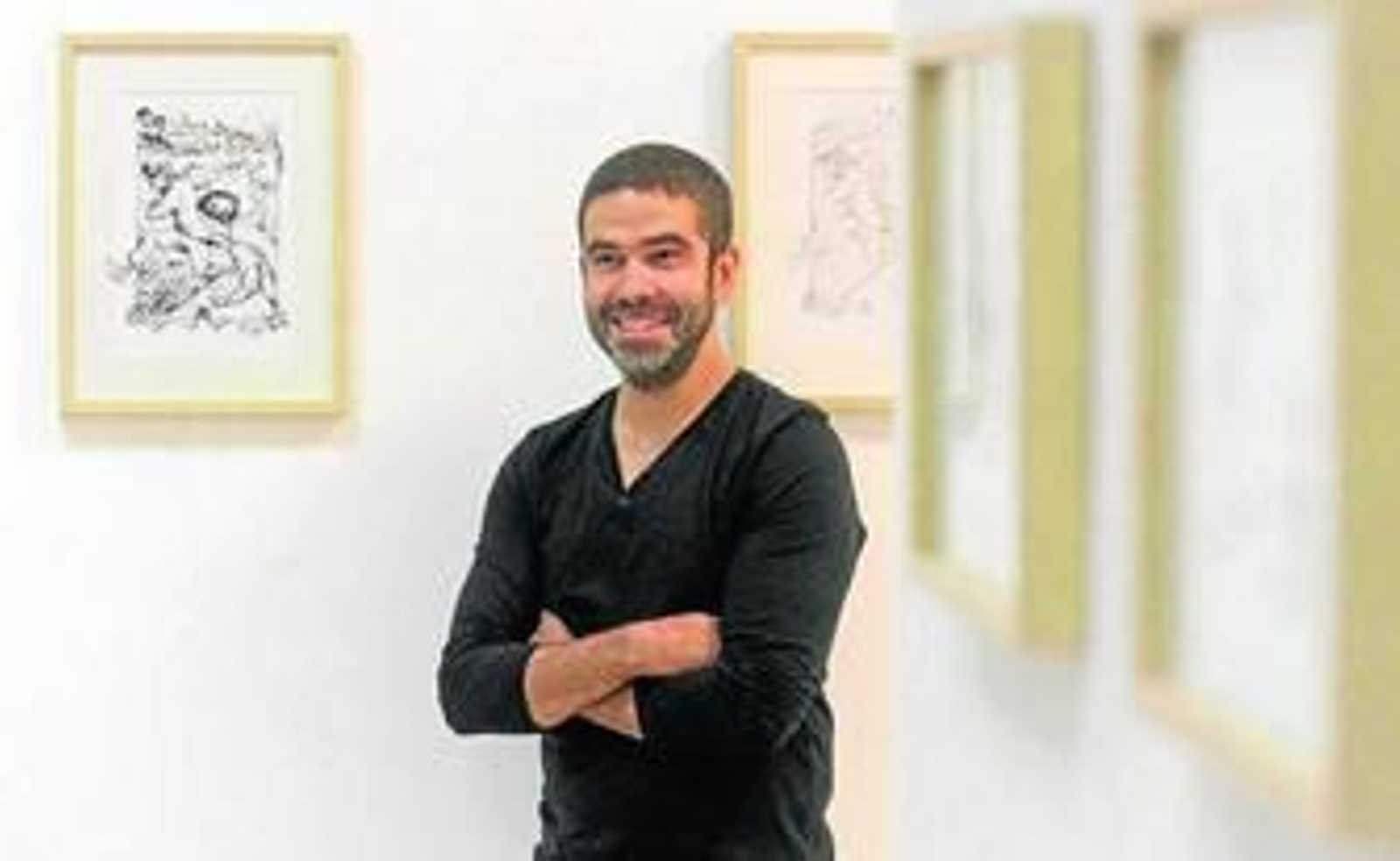 Imagen del dibujante algecireño Ismael Pinteño, ayer en el Centro Documental.