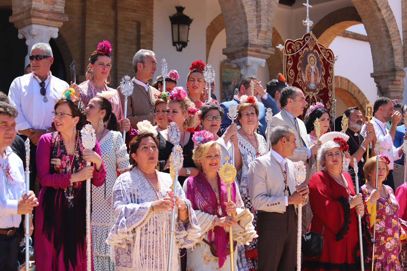 Imágenes de la presentación de las hermandades filiales ante la Virgen de Montemayor