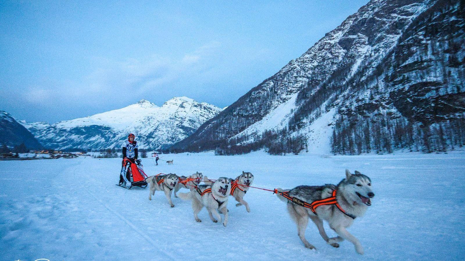 Paisajes nevados y montañosos, ideal para los Huskies.