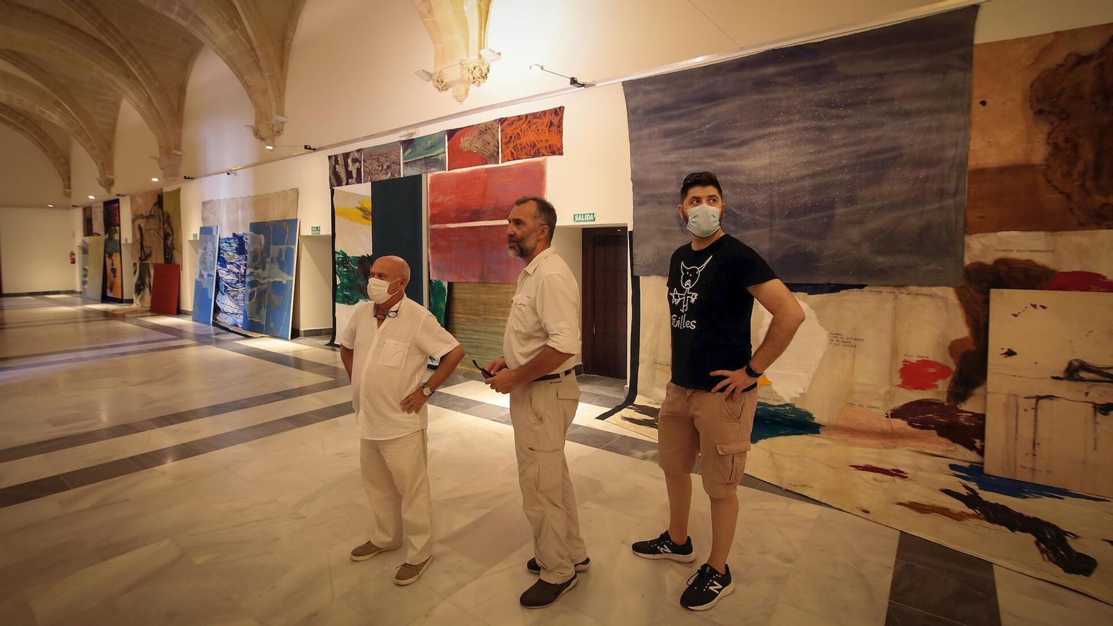 Pérez Valencia, junto a Bernardo Palomo y Abraham Parrón.