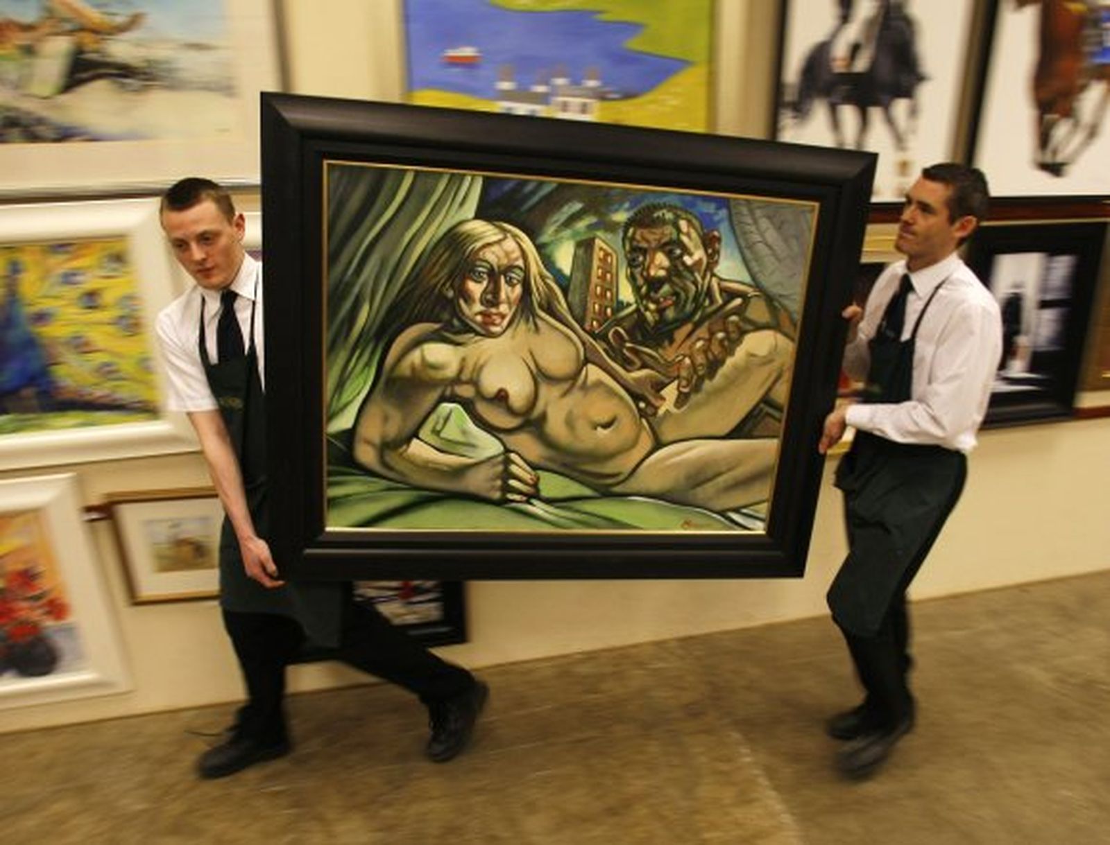 Subastan un cuadro de un desnudo de Madonna