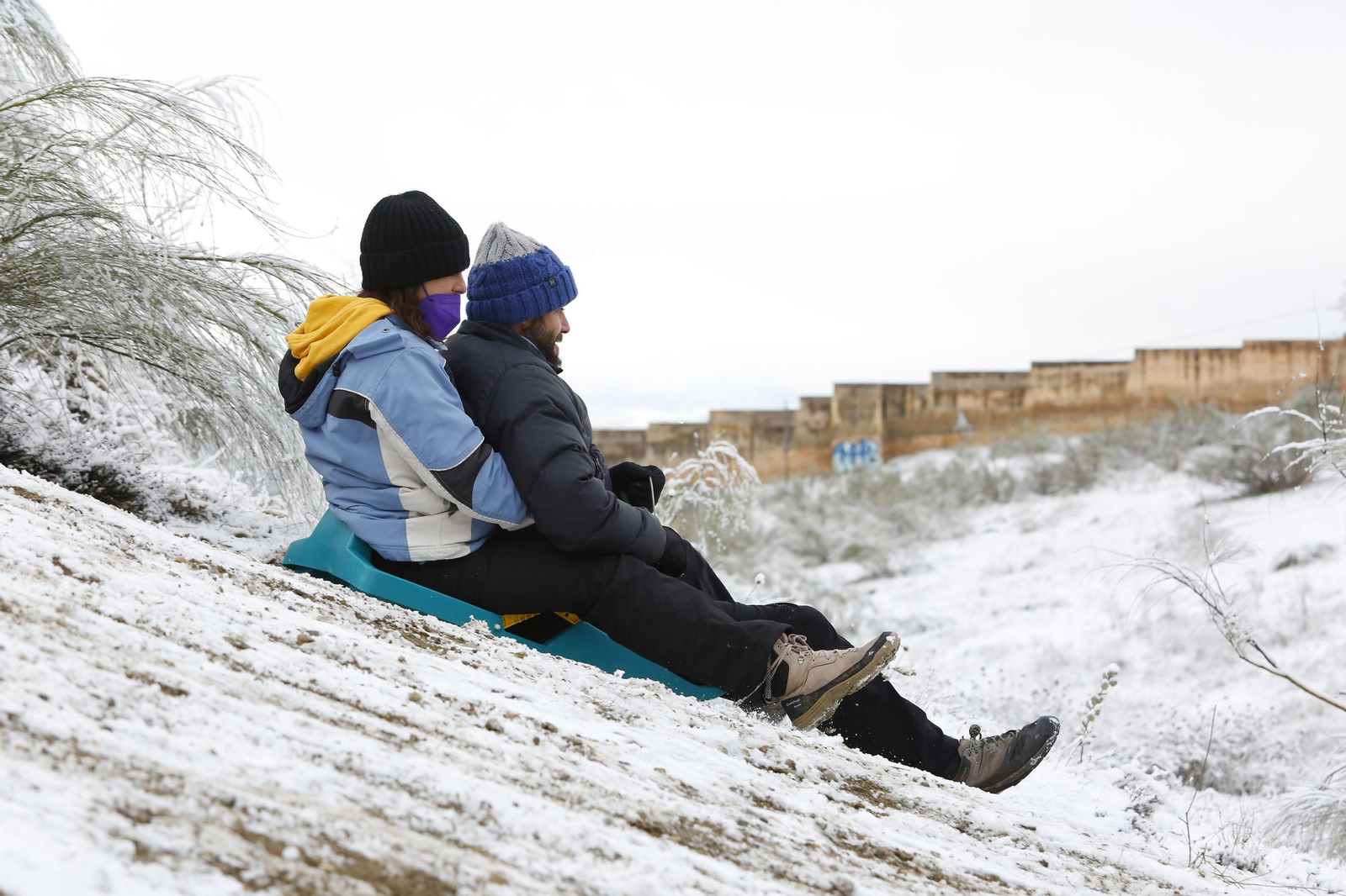 Fotos: la borrasca Filomena hace que Granada amanezca cubierta de nieve por primera vez este 2021