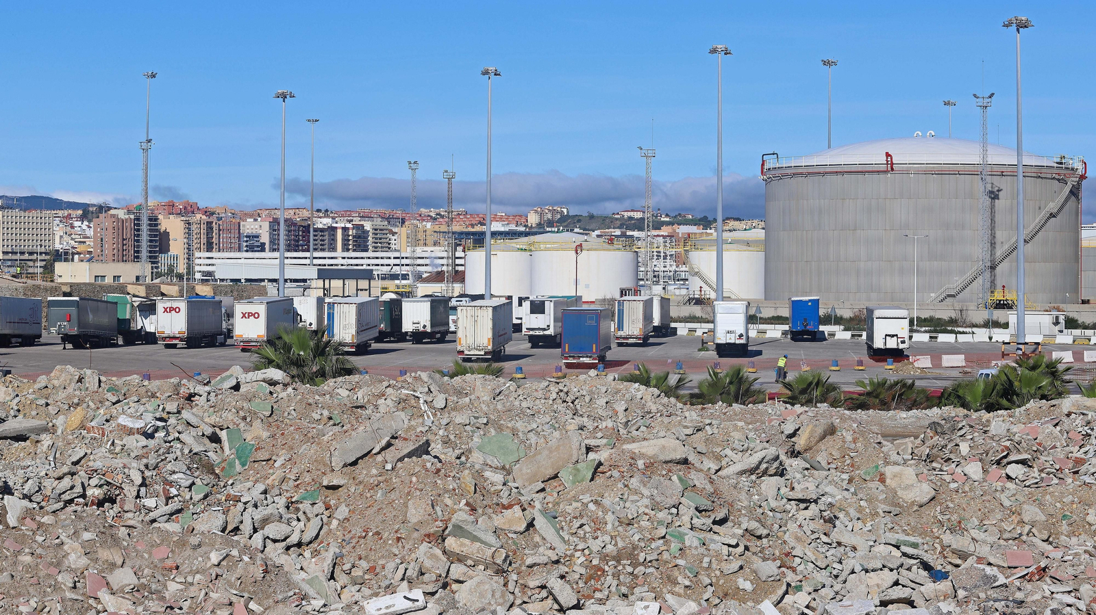 Proyecto del nuevo aparcamiento para camiones en el Puerto de Algeciras