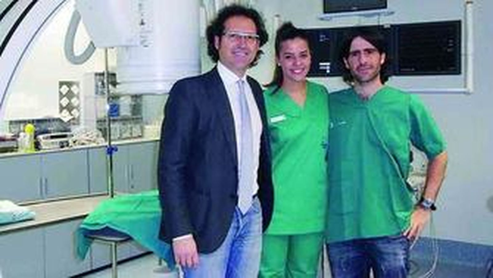 Eduardo Molina, Norberto Herrera y Virginia López, parte del equipo que estuvo en la intervención.