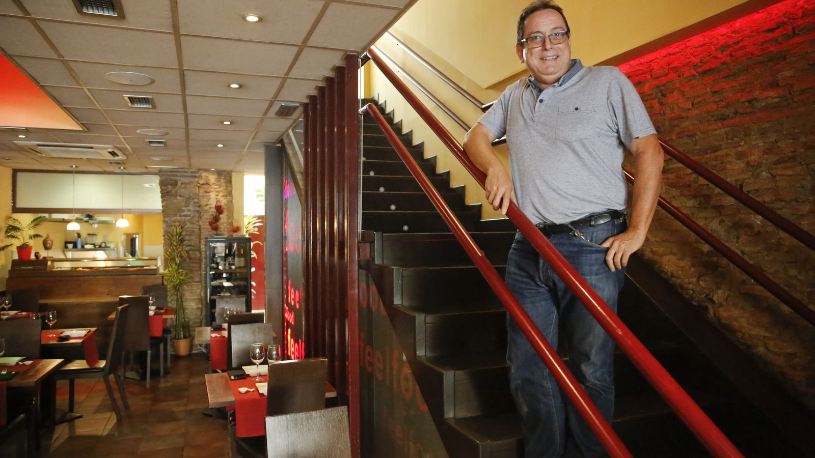 Jesús Sánchez en el restaurante Asako.