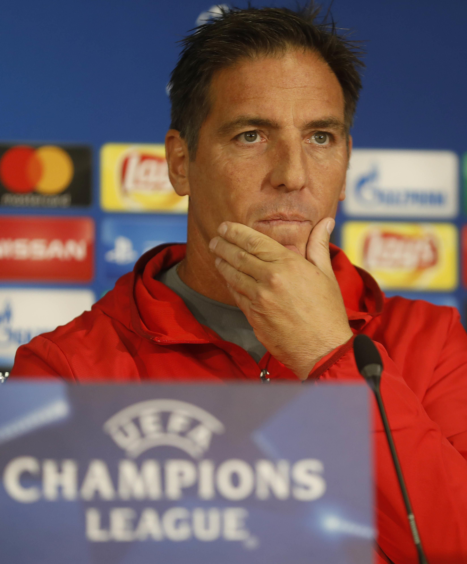 Eduardo Berizzo, durante una rueda de prensa en el Spartak de Moscú.