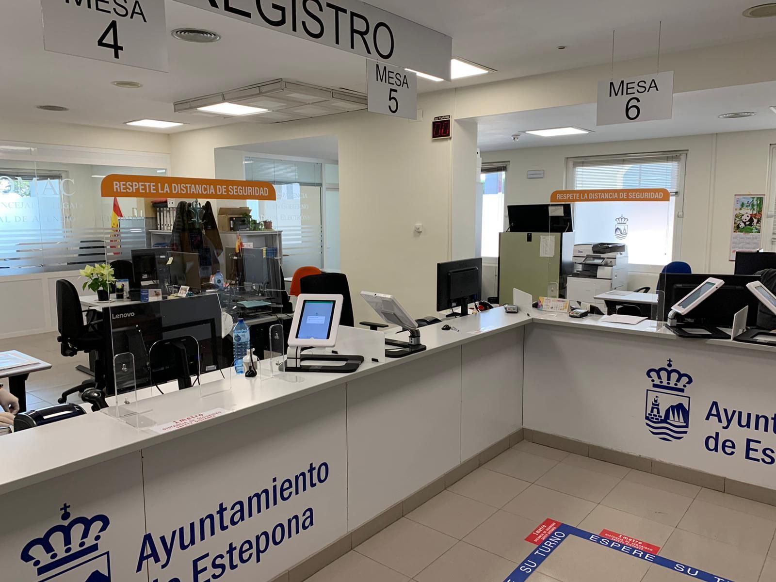 Vista general del Registro de entrada del Ayuntamiento de Estepona.